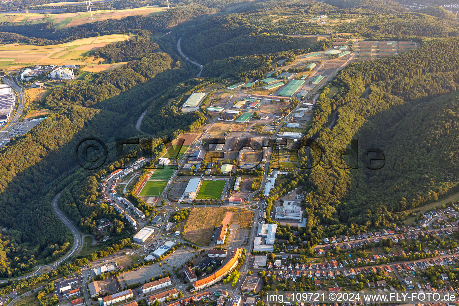 Vue d'oiseau de Pirmasens dans le département Rhénanie-Palatinat, Allemagne