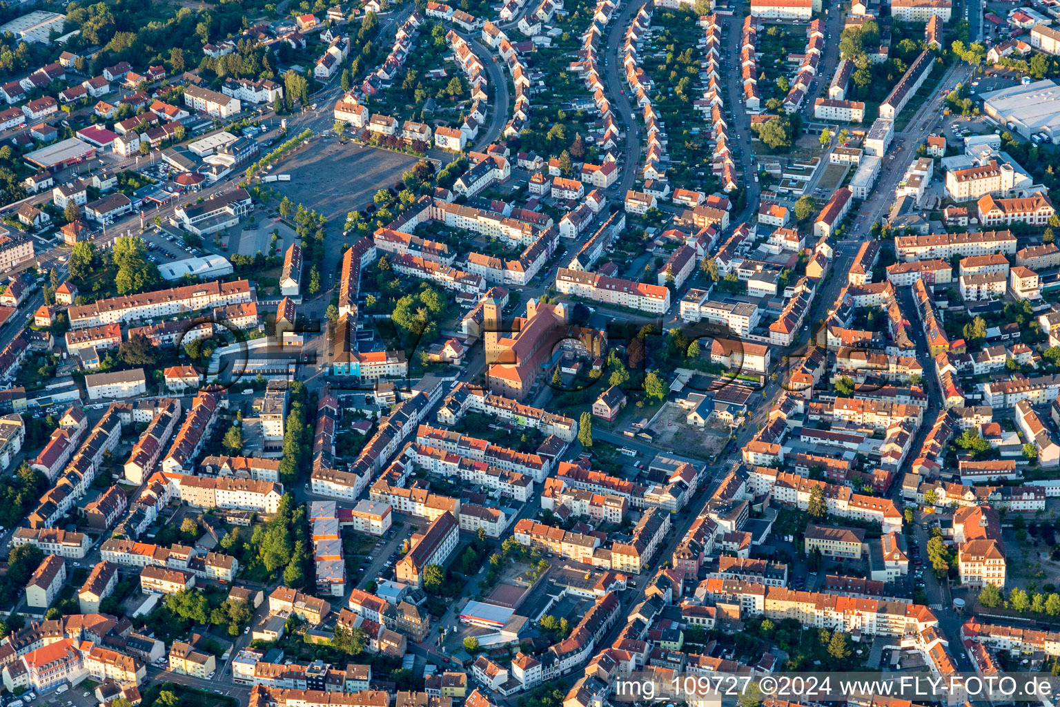 Pirmasens dans le département Rhénanie-Palatinat, Allemagne vue d'en haut