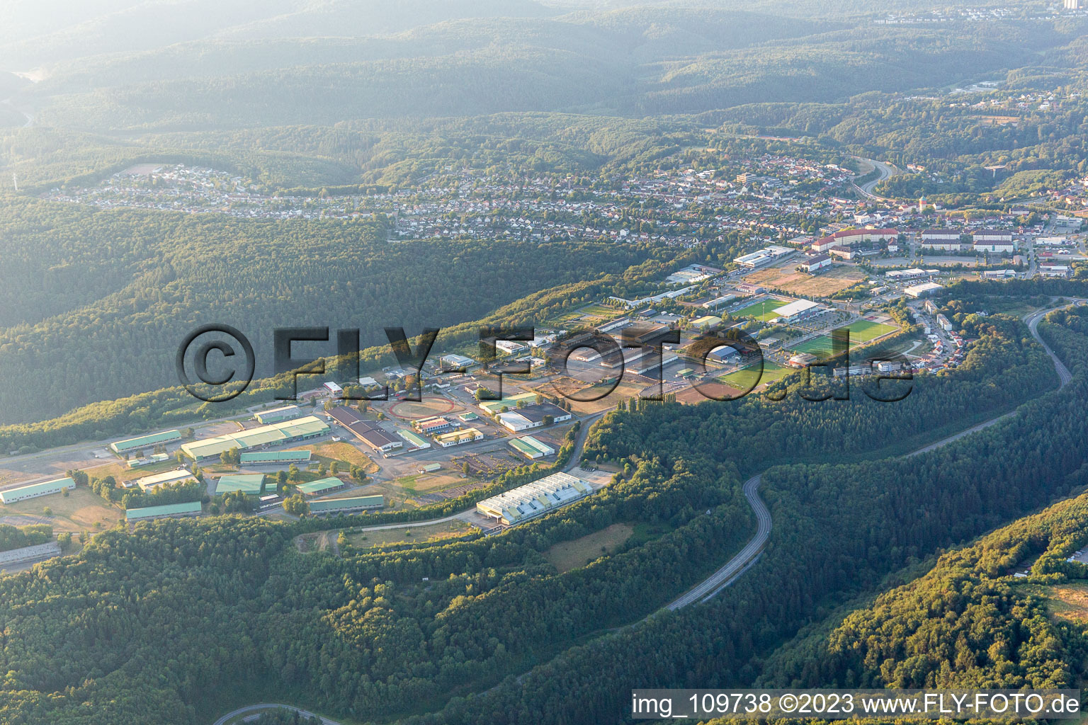Vue aérienne de Forces armées à Pirmasens dans le département Rhénanie-Palatinat, Allemagne