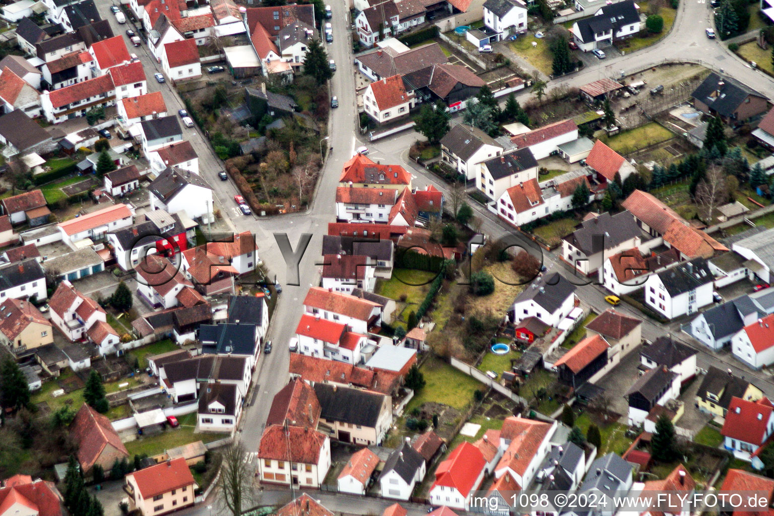 Vue aérienne de Raiffeisenstr. à Hagenbach dans le département Rhénanie-Palatinat, Allemagne