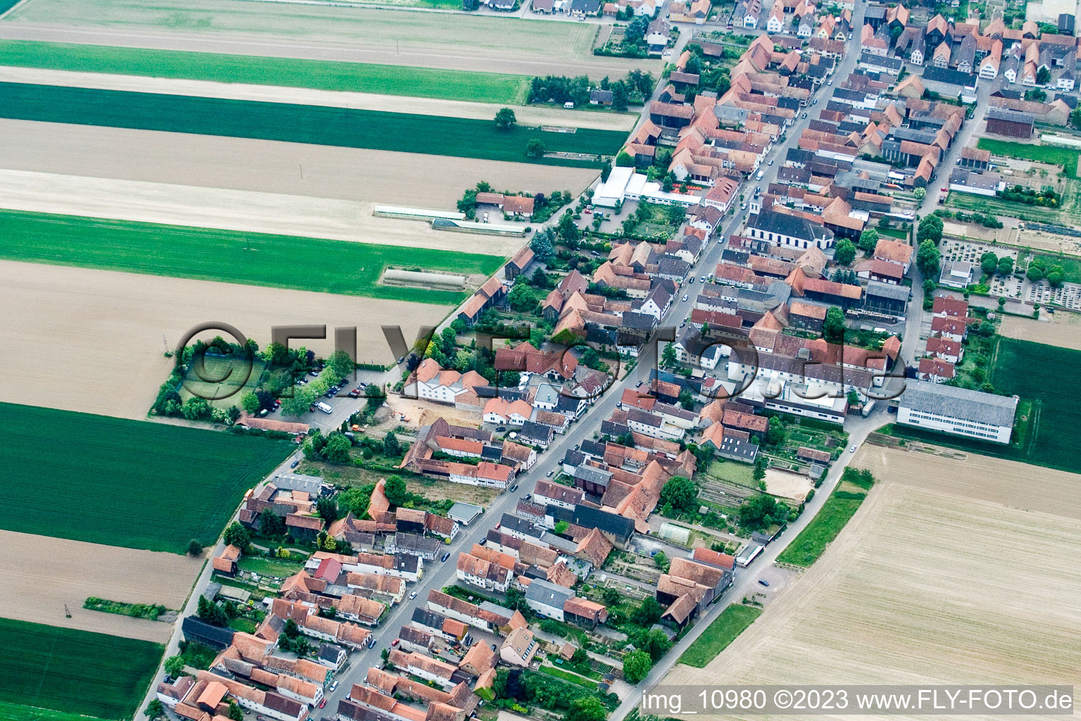 Vue aérienne de Quartier Hayna in Herxheim bei Landau dans le département Rhénanie-Palatinat, Allemagne