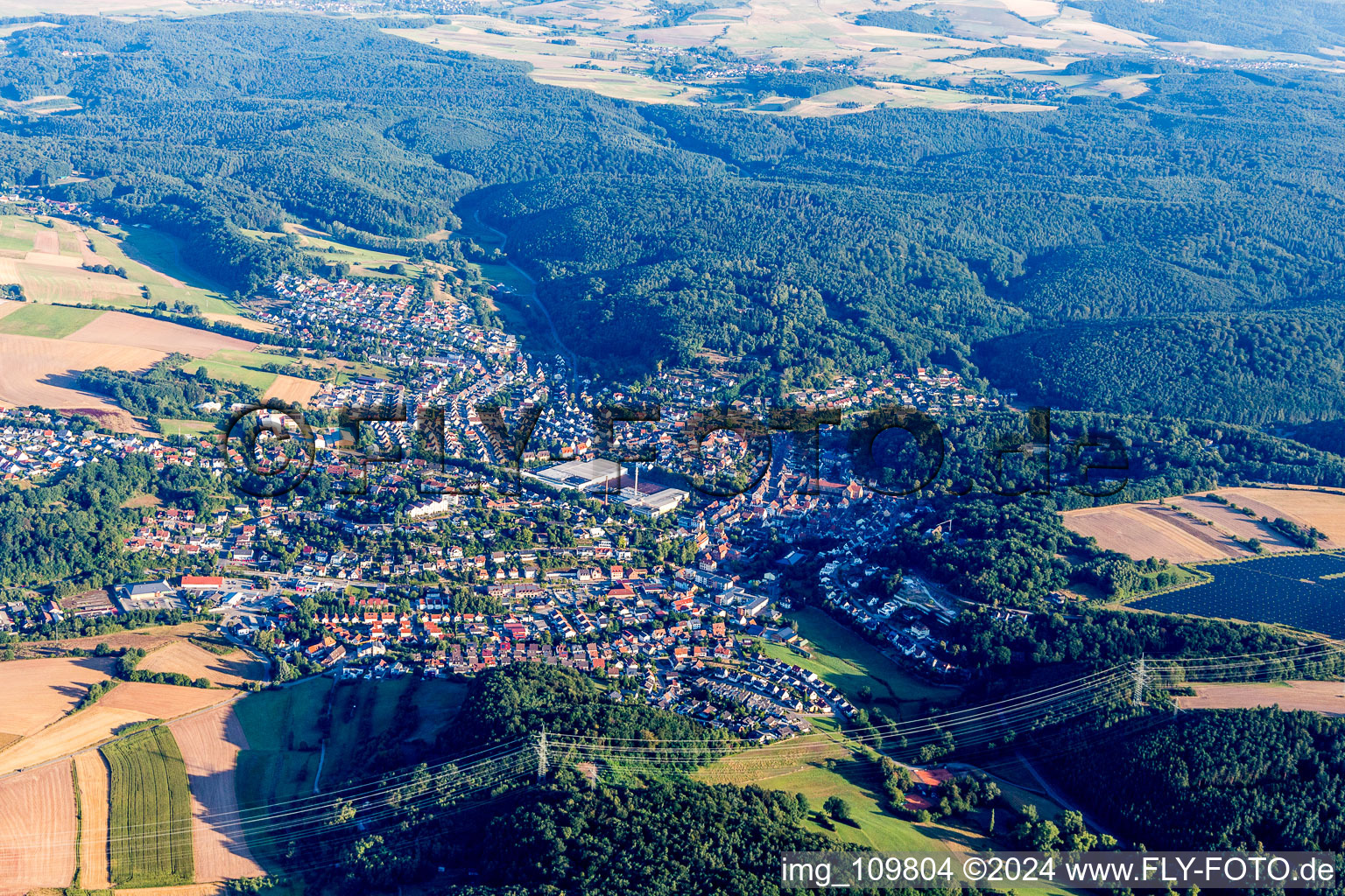 Vue aérienne de Otterberg dans le département Rhénanie-Palatinat, Allemagne