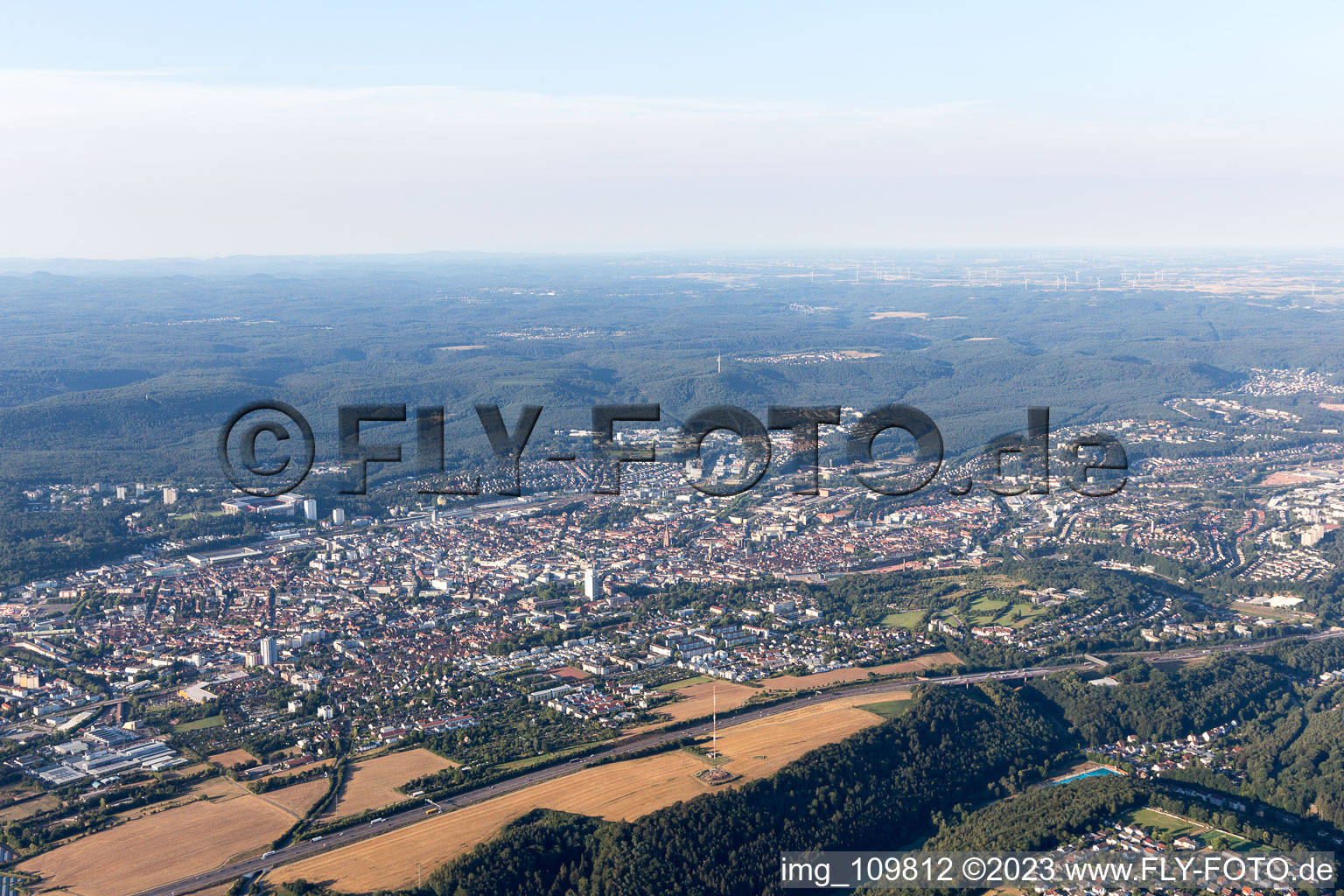 Kaiserslautern dans le département Rhénanie-Palatinat, Allemagne vue d'en haut