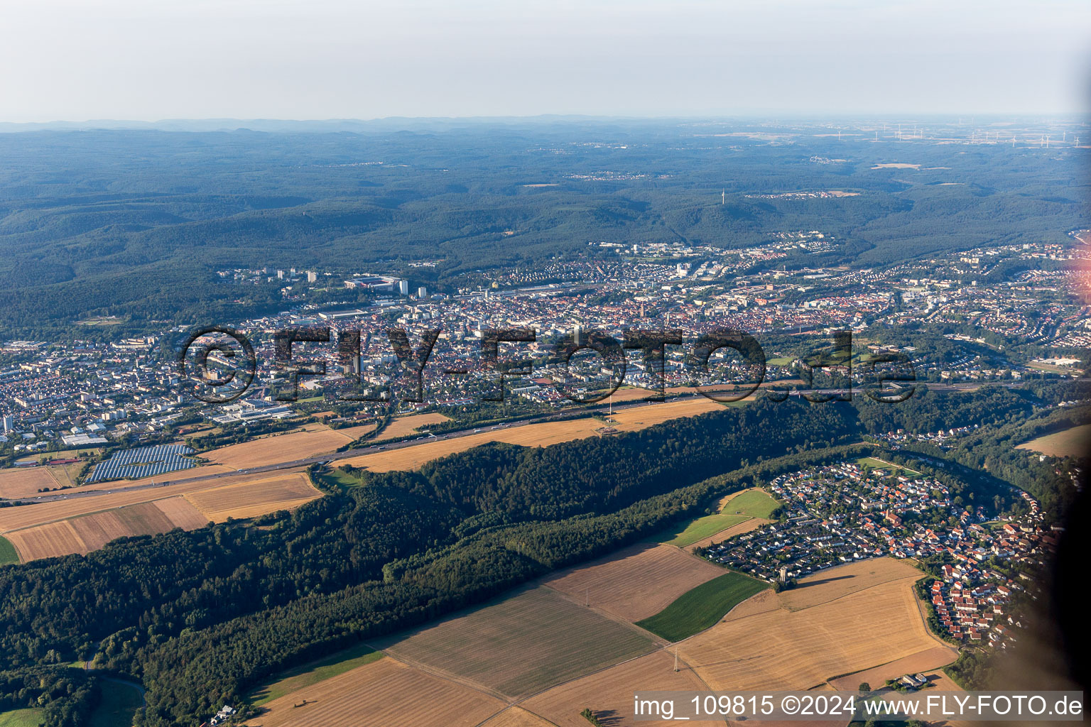 Kaiserslautern dans le département Rhénanie-Palatinat, Allemagne vue du ciel