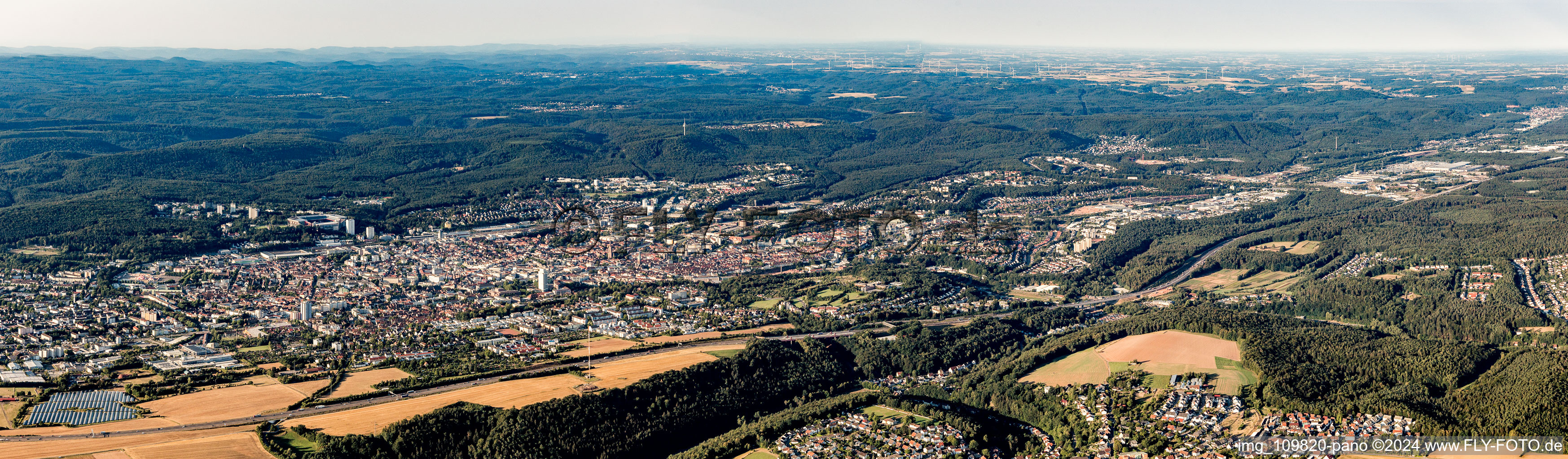 Vue aérienne de Panorama à Kaiserslautern dans le département Rhénanie-Palatinat, Allemagne