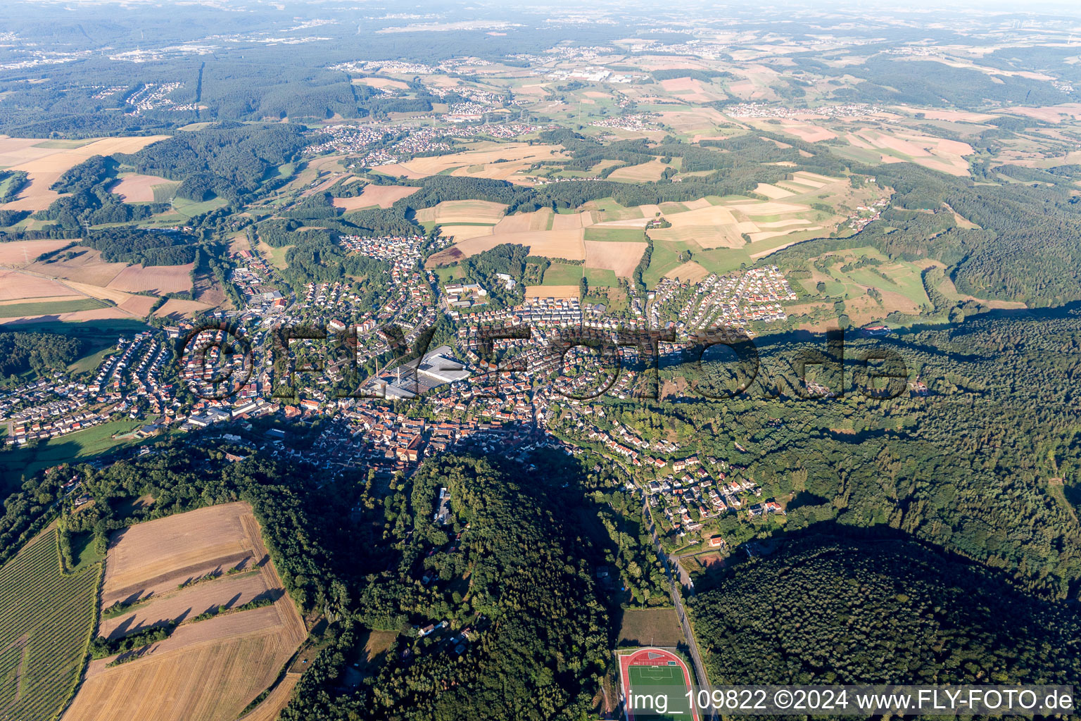 Vue aérienne de Otterberg dans le département Rhénanie-Palatinat, Allemagne