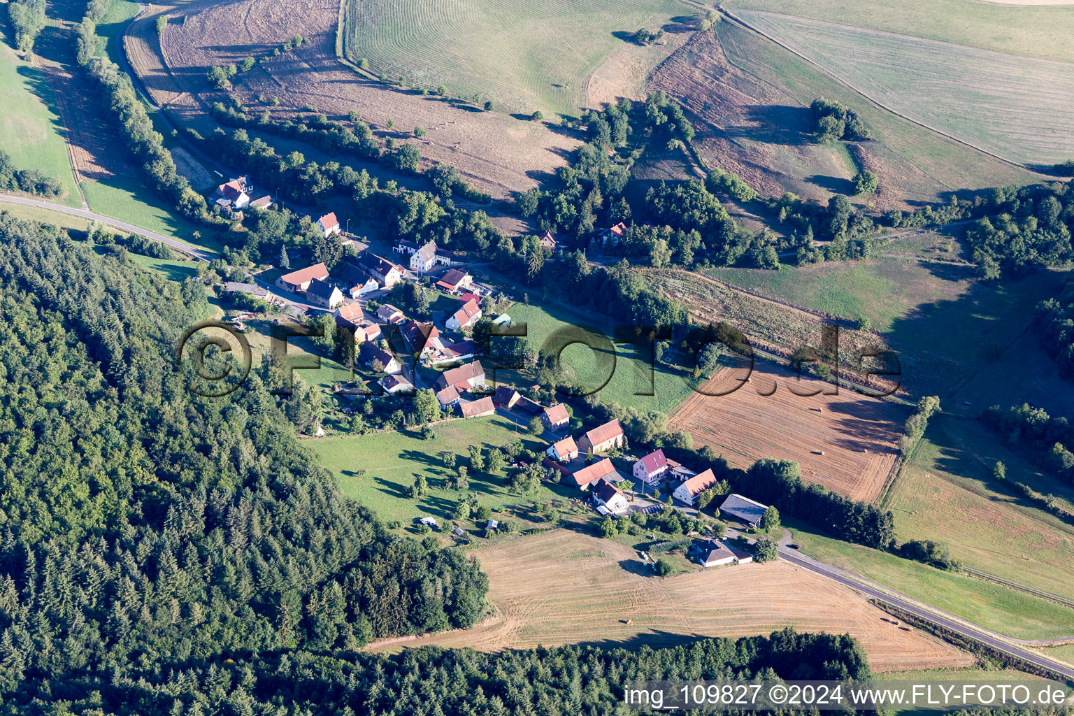 Vue oblique de Gehrweiler dans le département Rhénanie-Palatinat, Allemagne