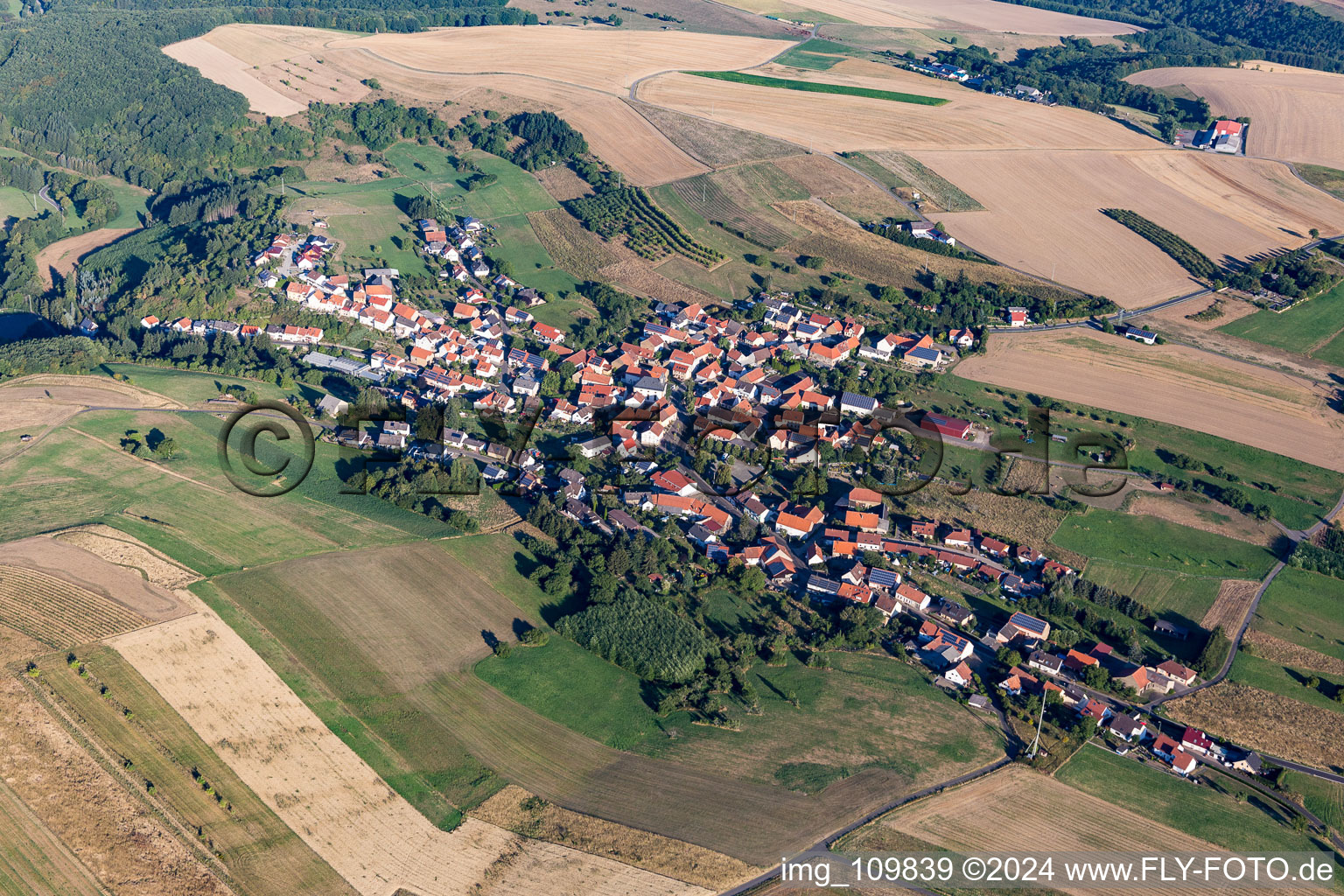 Vue aérienne de À proximité de Meissenheim à Becherbach dans le département Rhénanie-Palatinat, Allemagne