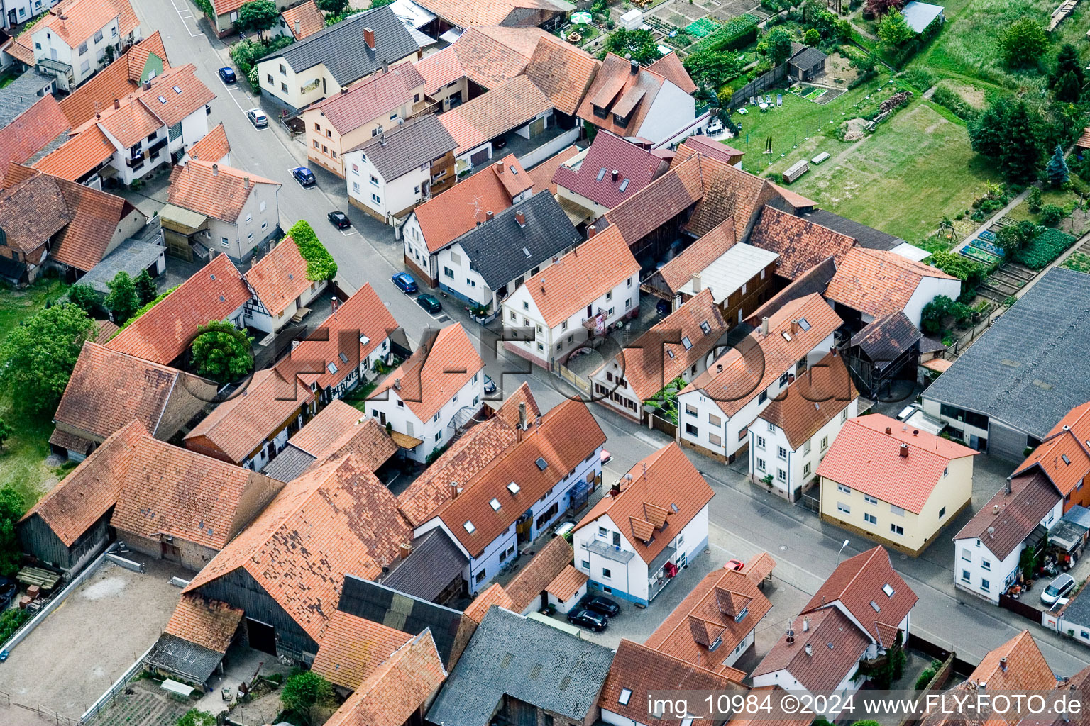 Erlenbach bei Kandel dans le département Rhénanie-Palatinat, Allemagne depuis l'avion