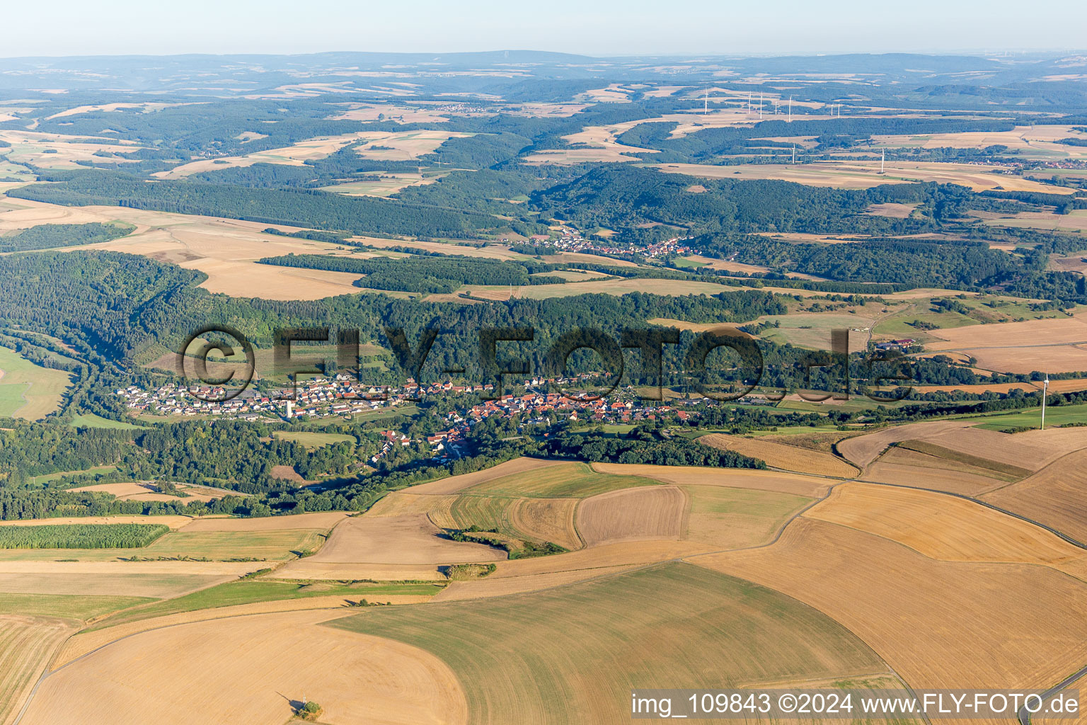 Vue aérienne de Odenbach dans le département Rhénanie-Palatinat, Allemagne