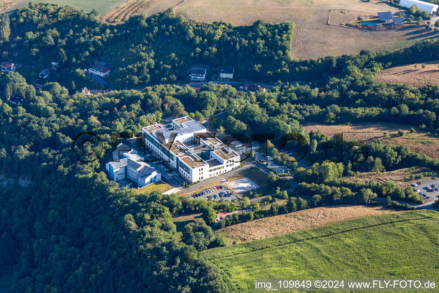 Vue aérienne de Terrain clinique du centre hospitalier de diagnostic et de thérapie neurologiques à Meisenheim dans le département Rhénanie-Palatinat, Allemagne