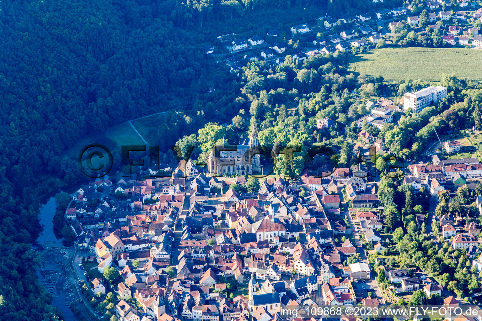 Enregistrement par drone de Meisenheim dans le département Rhénanie-Palatinat, Allemagne