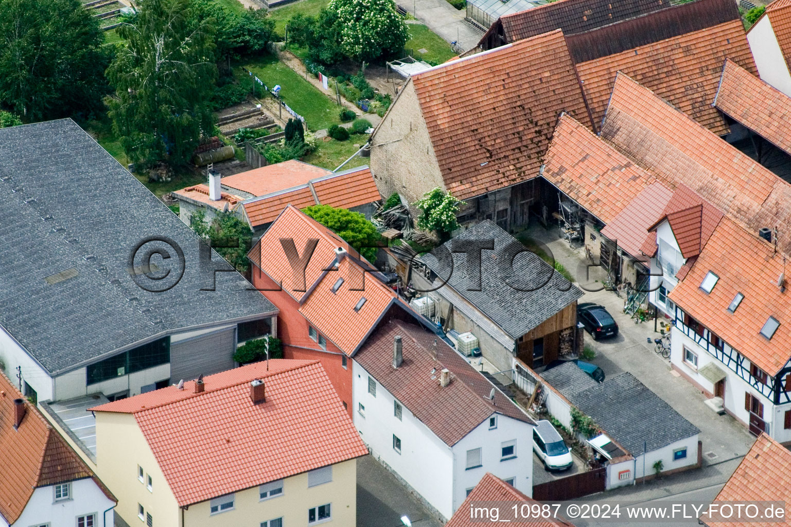 Erlenbach bei Kandel dans le département Rhénanie-Palatinat, Allemagne vue du ciel