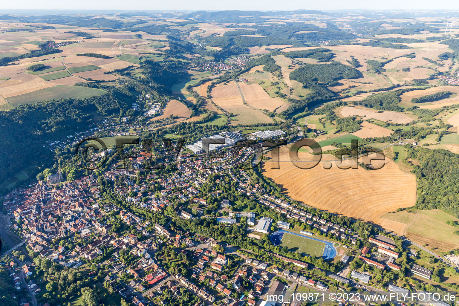 Meisenheim dans le département Rhénanie-Palatinat, Allemagne du point de vue du drone