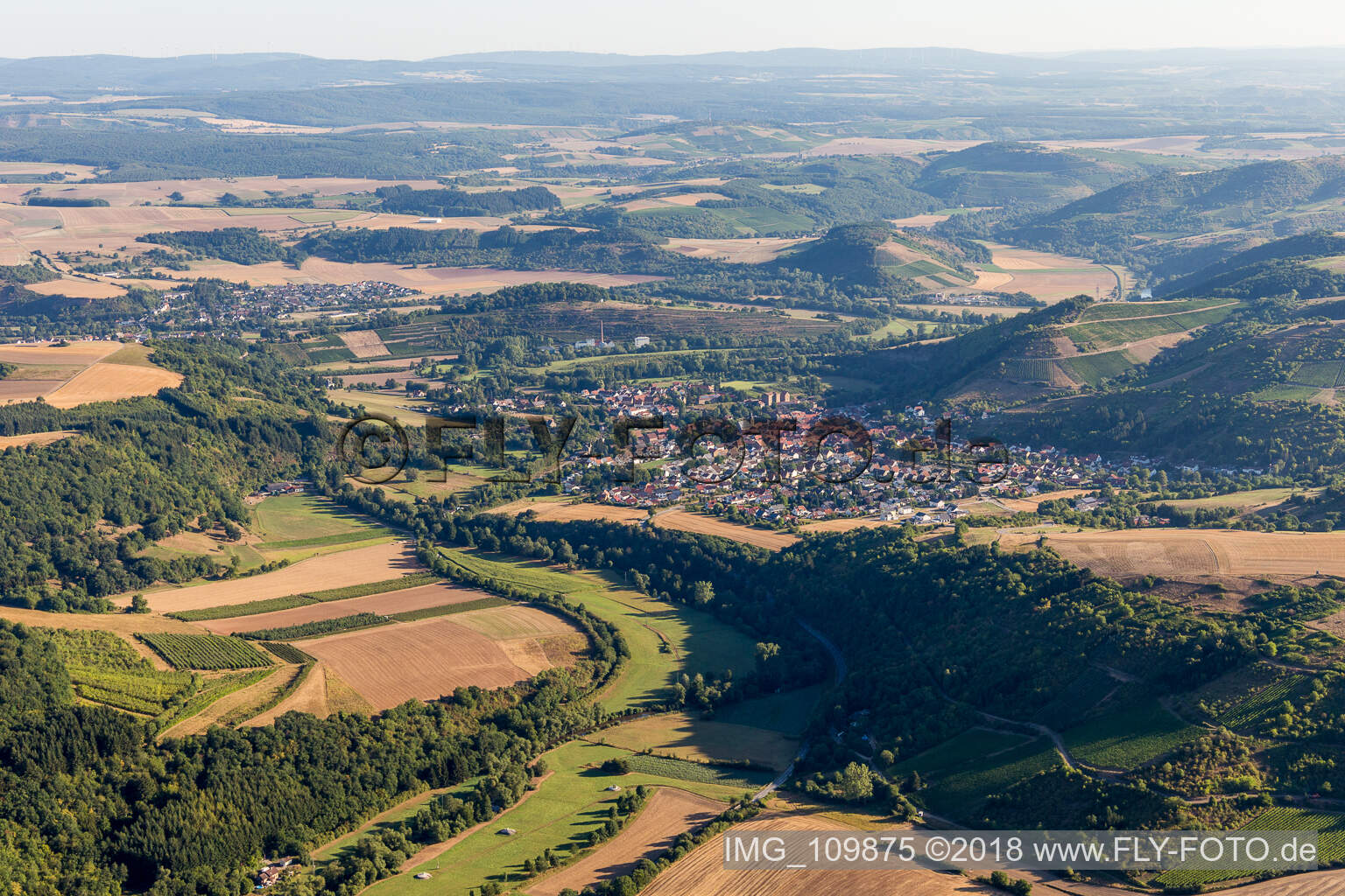 Vue aérienne de Odernheim am Glan dans le département Rhénanie-Palatinat, Allemagne