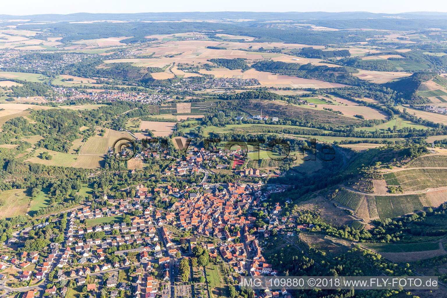 Photographie aérienne de Odernheim am Glan dans le département Rhénanie-Palatinat, Allemagne