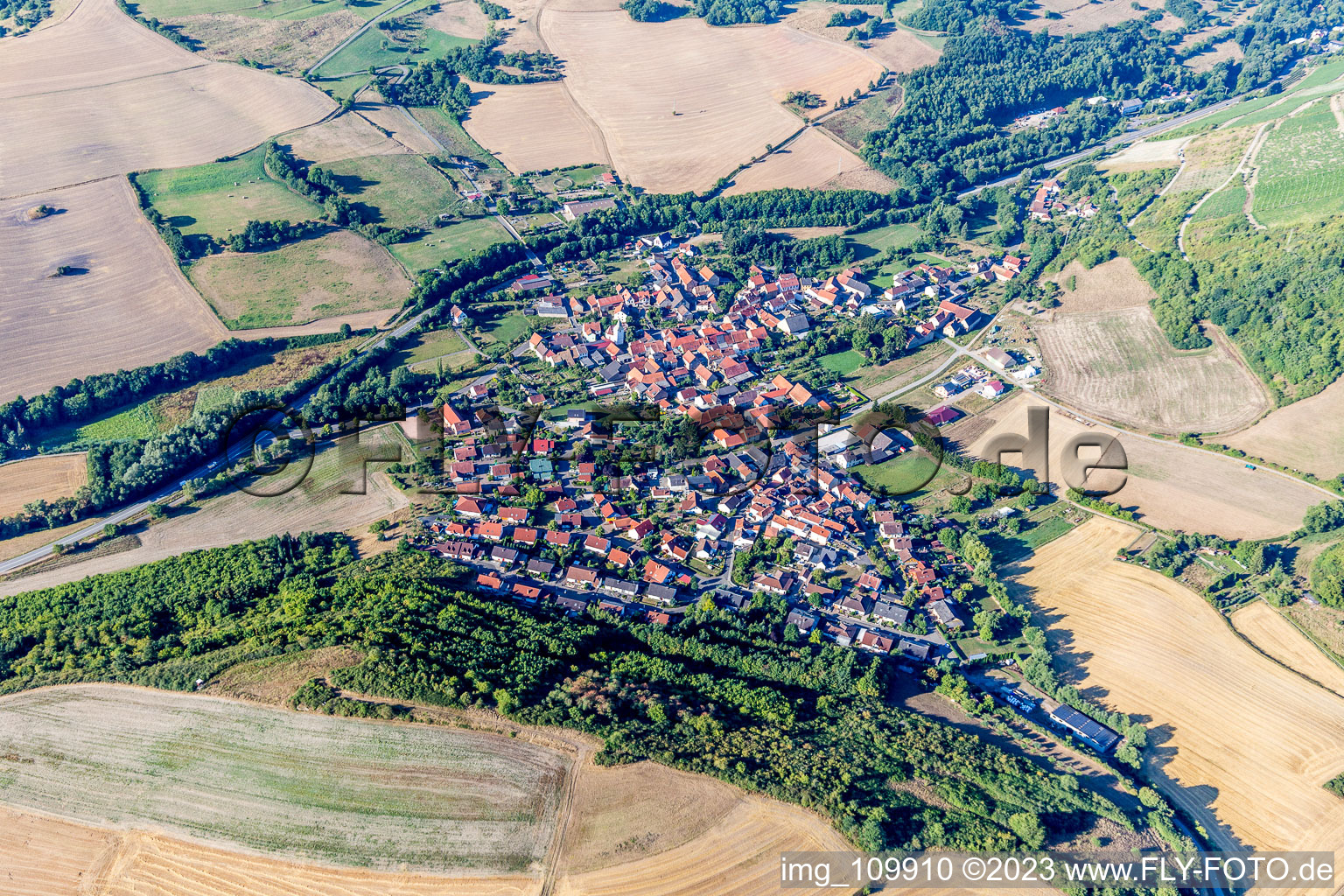 Photographie aérienne de Niedermoschel dans le département Rhénanie-Palatinat, Allemagne