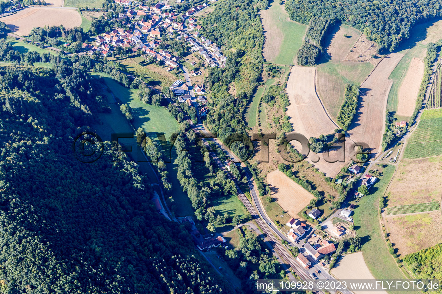 Mannweiler-Cölln dans le département Rhénanie-Palatinat, Allemagne hors des airs