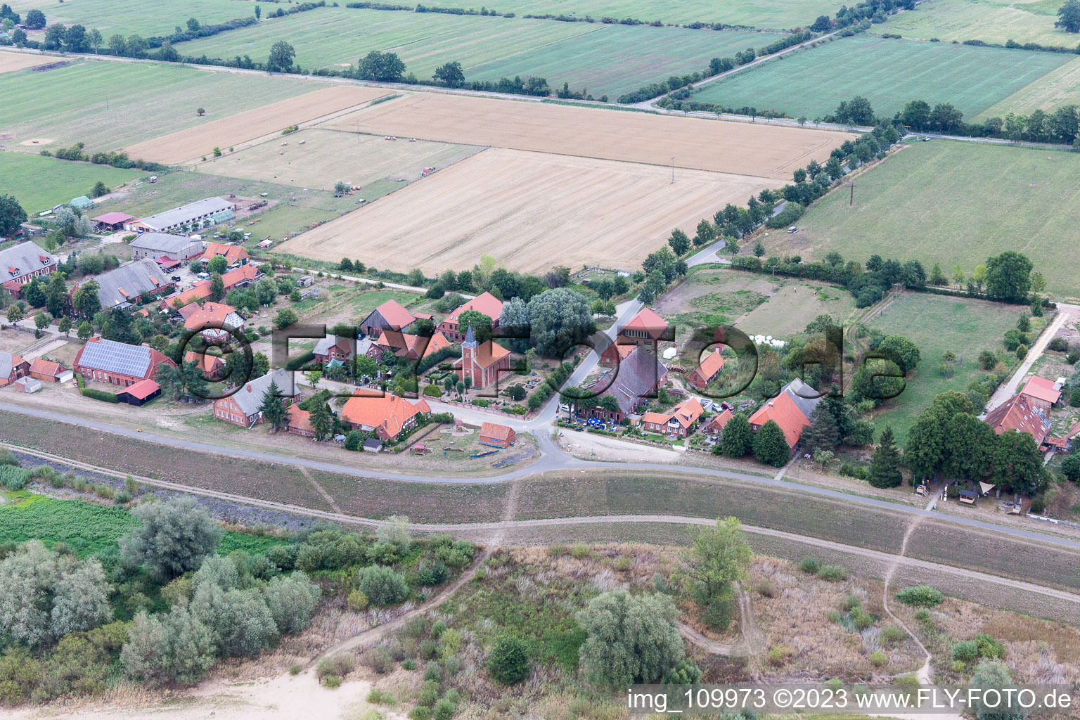 Photographie aérienne de Stiepelse dans le département Basse-Saxe, Allemagne