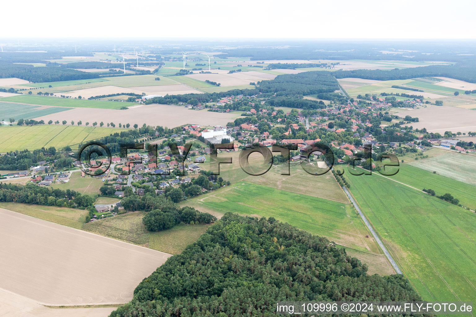 Vue aérienne de Barskamp dans le département Basse-Saxe, Allemagne