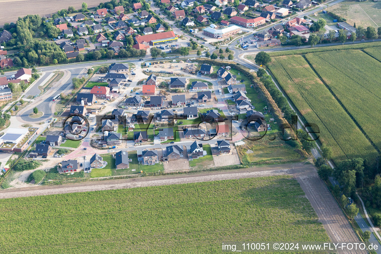 Embsen dans le département Basse-Saxe, Allemagne depuis l'avion