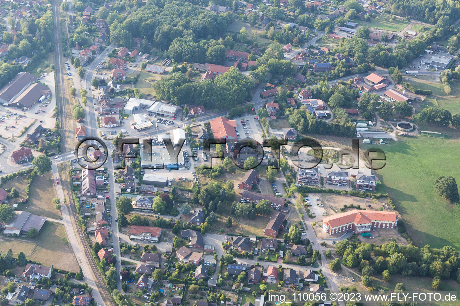 Vue aérienne de Amelinghausen dans le département Basse-Saxe, Allemagne