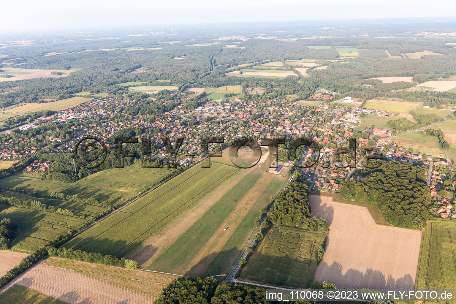 Photographie aérienne de Amelinghausen dans le département Basse-Saxe, Allemagne