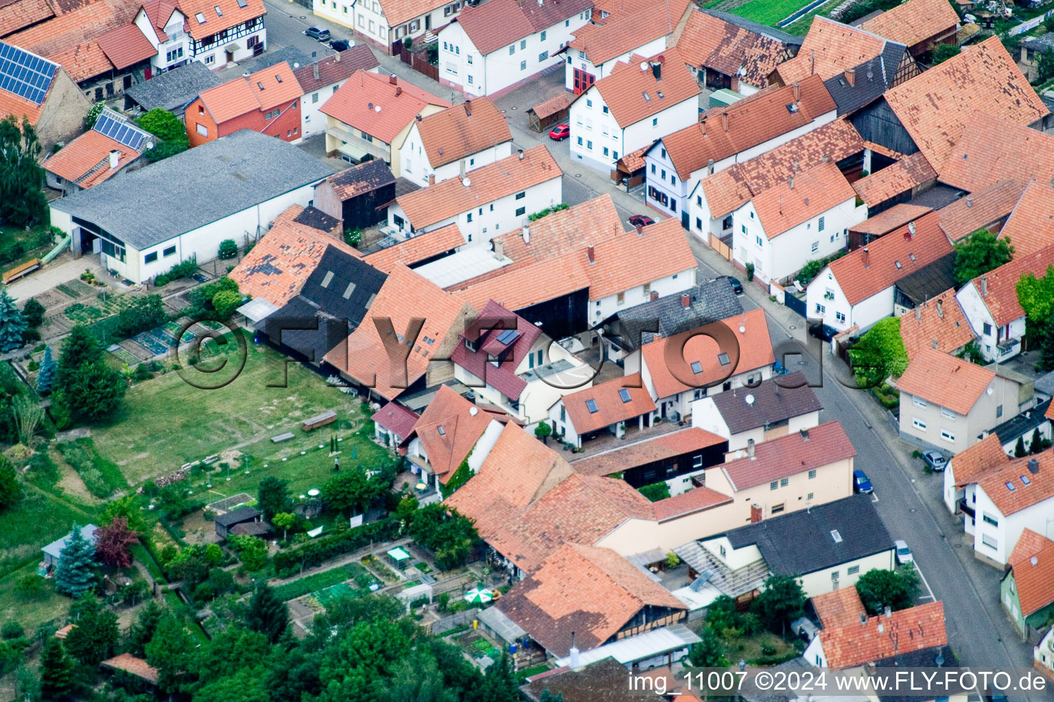 Erlenbach bei Kandel dans le département Rhénanie-Palatinat, Allemagne vue d'en haut