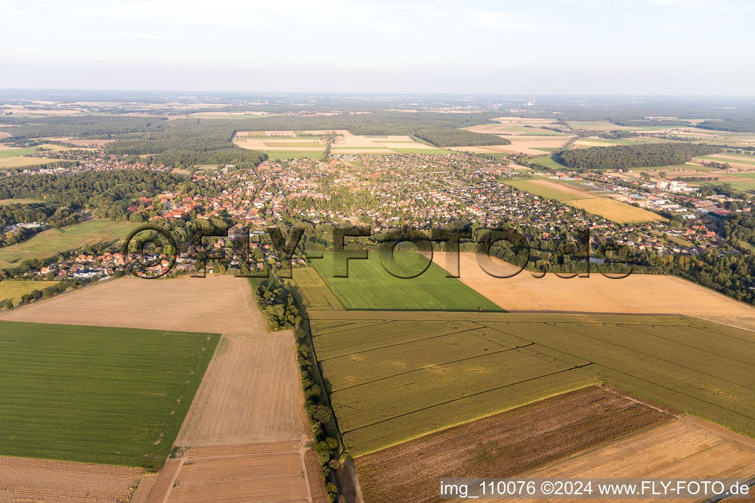 Vue aérienne de Ebstorf dans le département Basse-Saxe, Allemagne