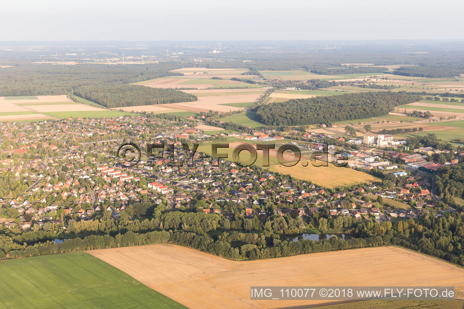 Vue aérienne de Ebstorf dans le département Basse-Saxe, Allemagne