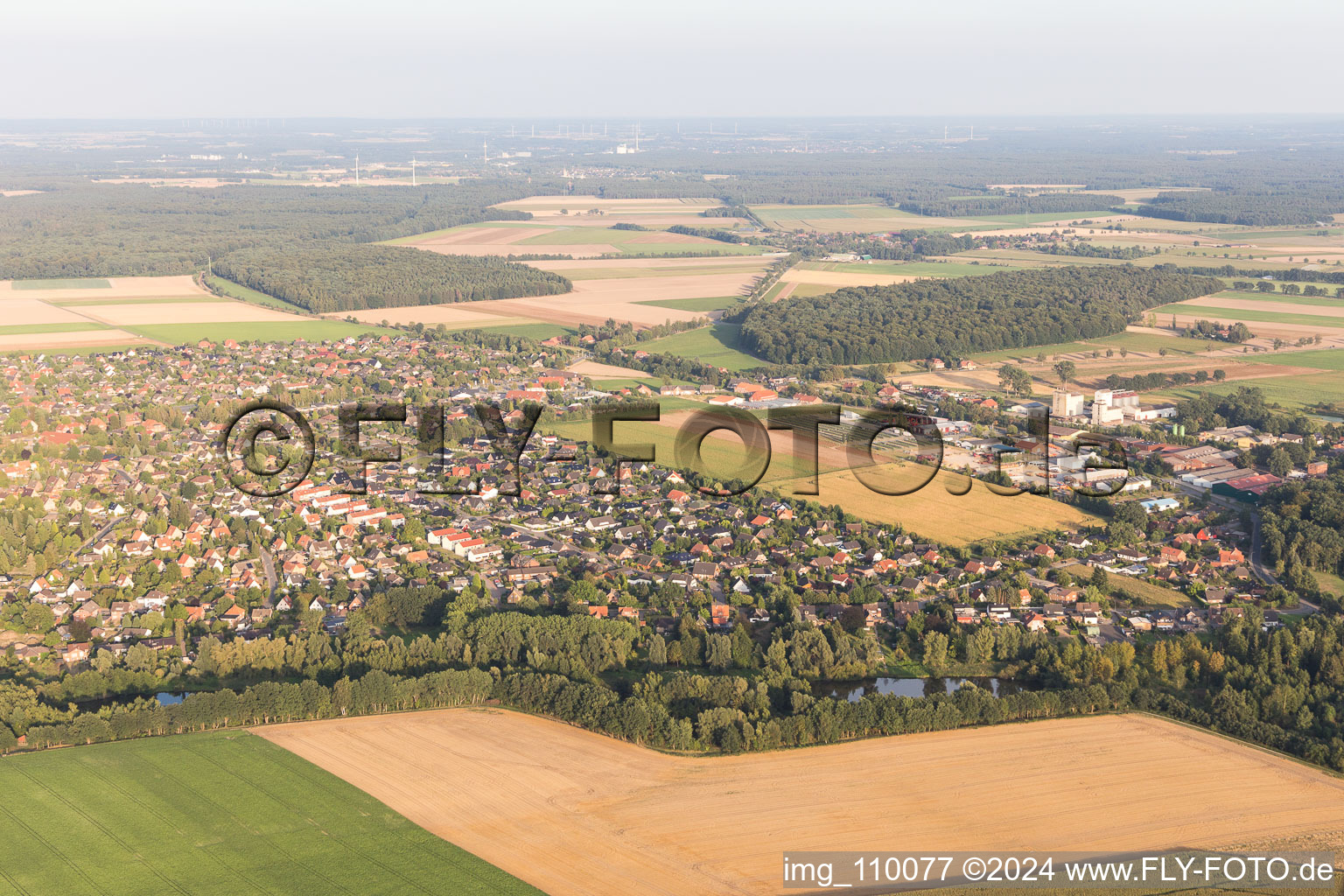 Vue aérienne de Ebstorf dans le département Basse-Saxe, Allemagne