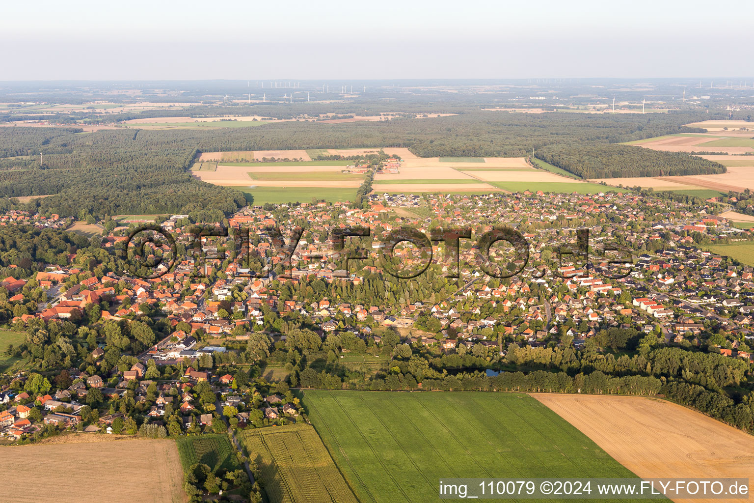 Vue oblique de Ebstorf dans le département Basse-Saxe, Allemagne