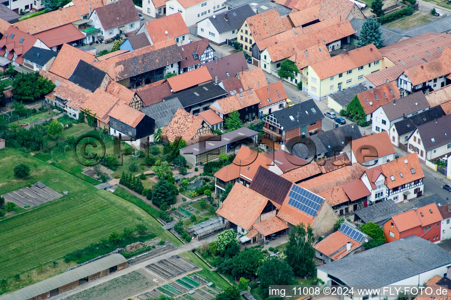 Erlenbach bei Kandel dans le département Rhénanie-Palatinat, Allemagne depuis l'avion