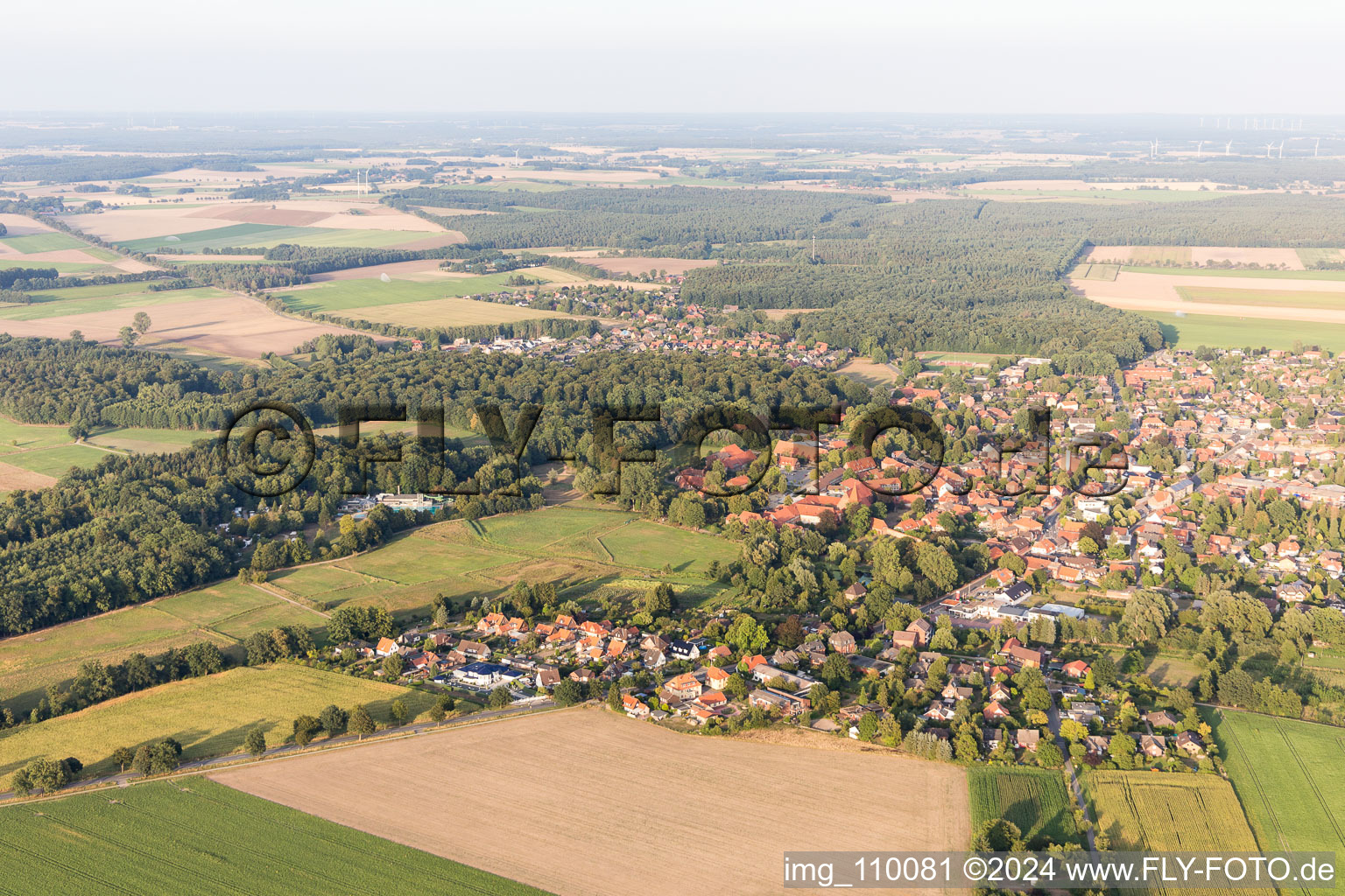 Ebstorf dans le département Basse-Saxe, Allemagne hors des airs