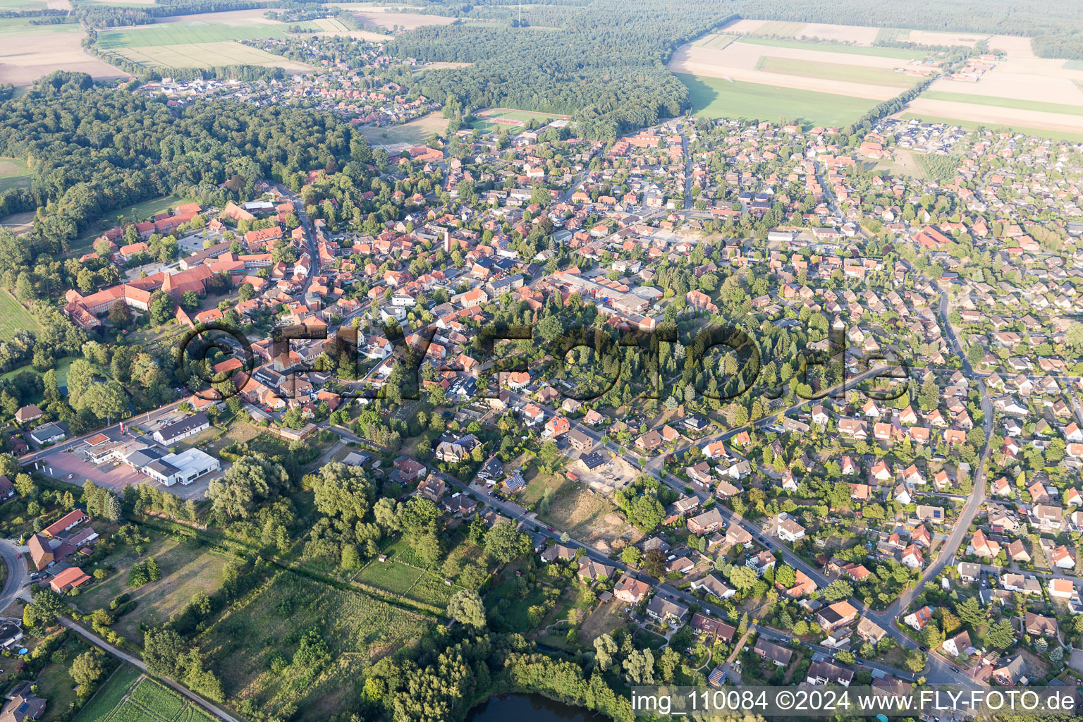 Ebstorf dans le département Basse-Saxe, Allemagne vue d'en haut