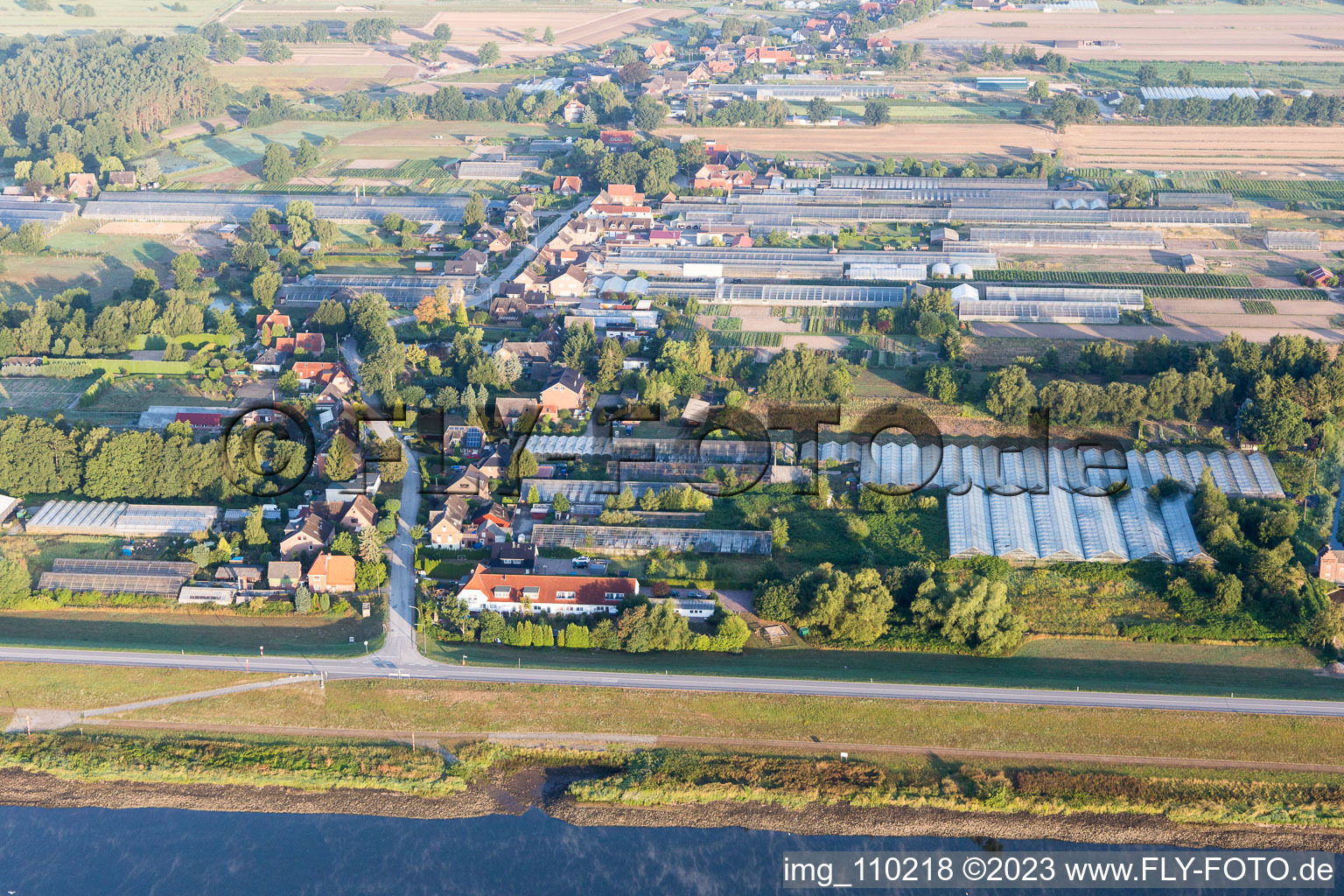 Vue aérienne de Jardinier à Krauel dans le département Hambourg, Allemagne