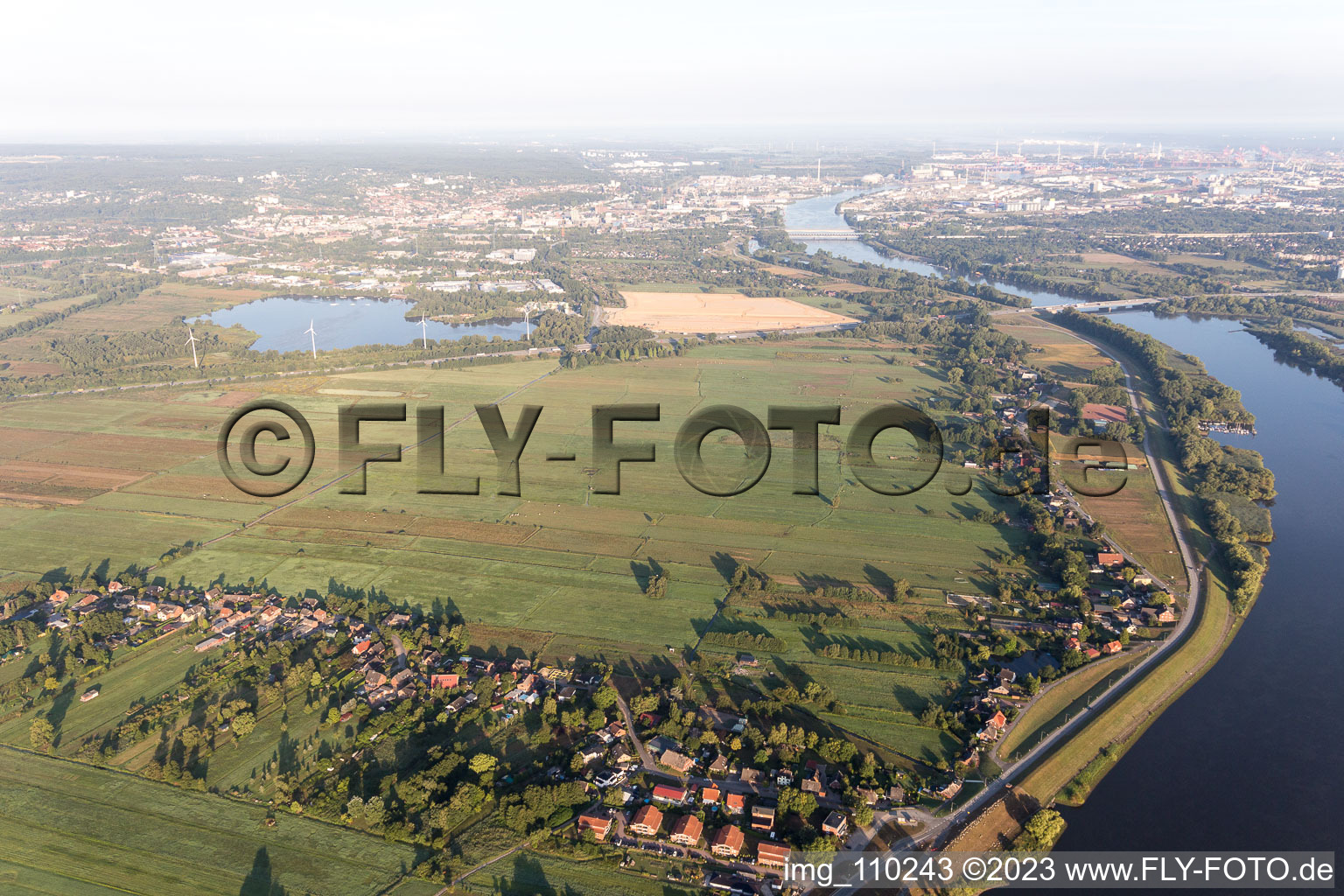 Vue aérienne de Gauert dans le département Hambourg, Allemagne