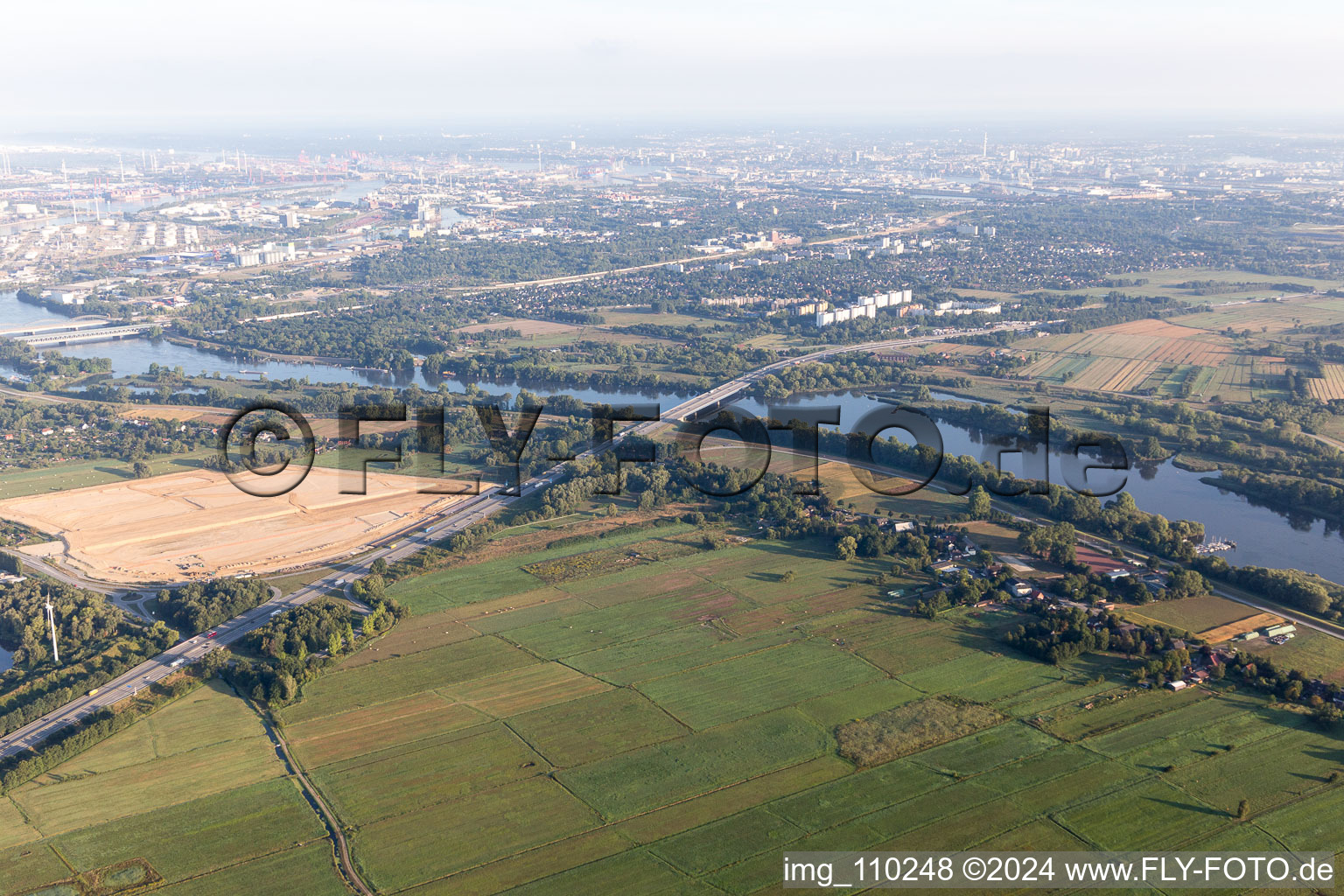 Quartier Neuland in Hamburg dans le département Hambourg, Allemagne d'en haut