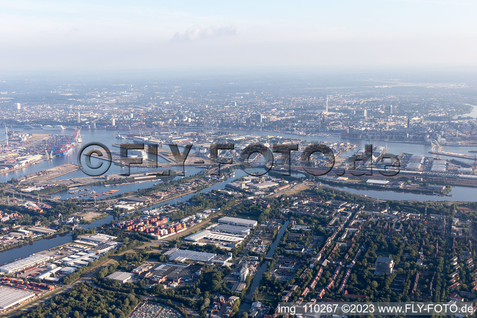 Photographie aérienne de Port à Hamburg dans le département Hambourg, Allemagne