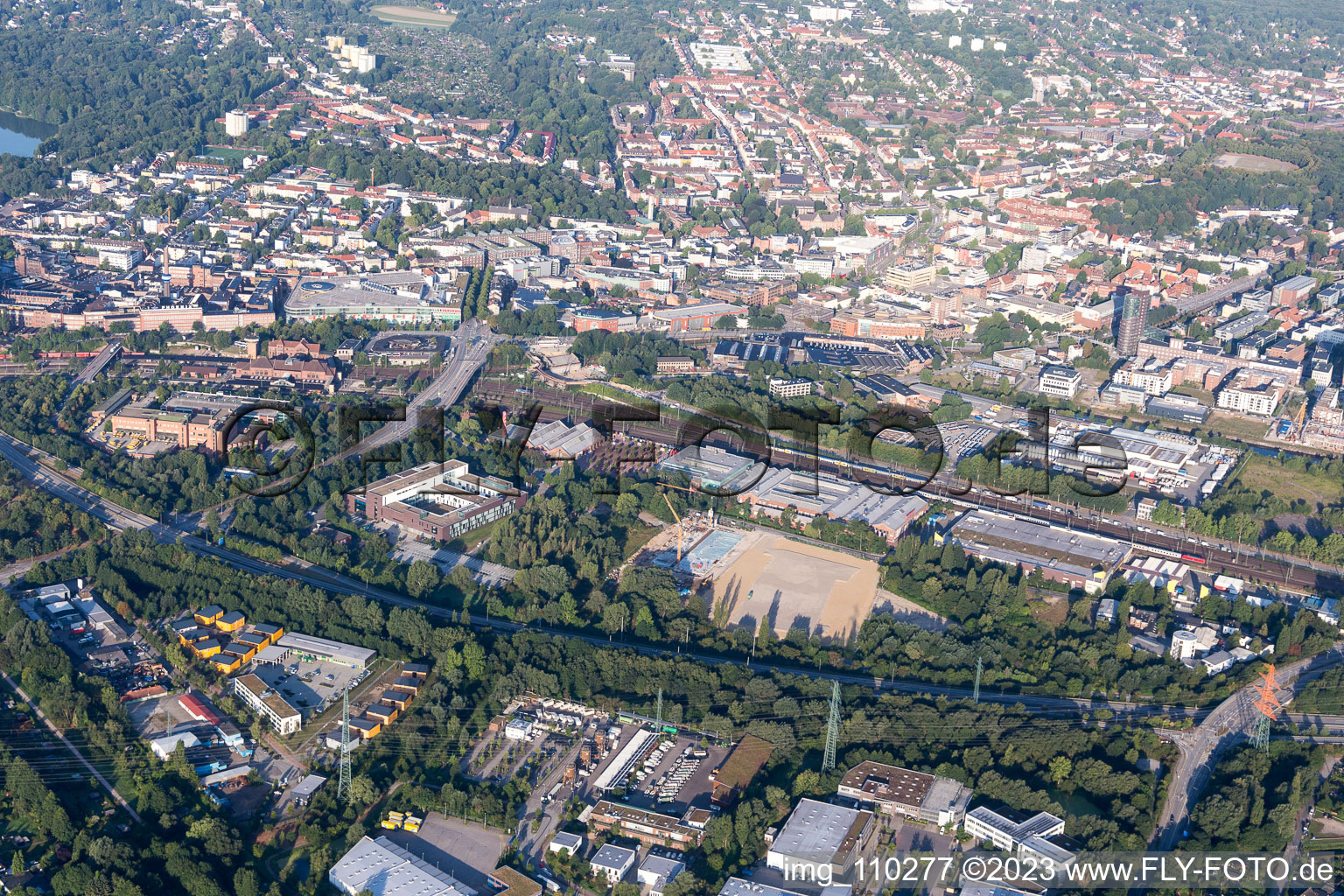 Photographie aérienne de Harburg dans le département Hambourg, Allemagne