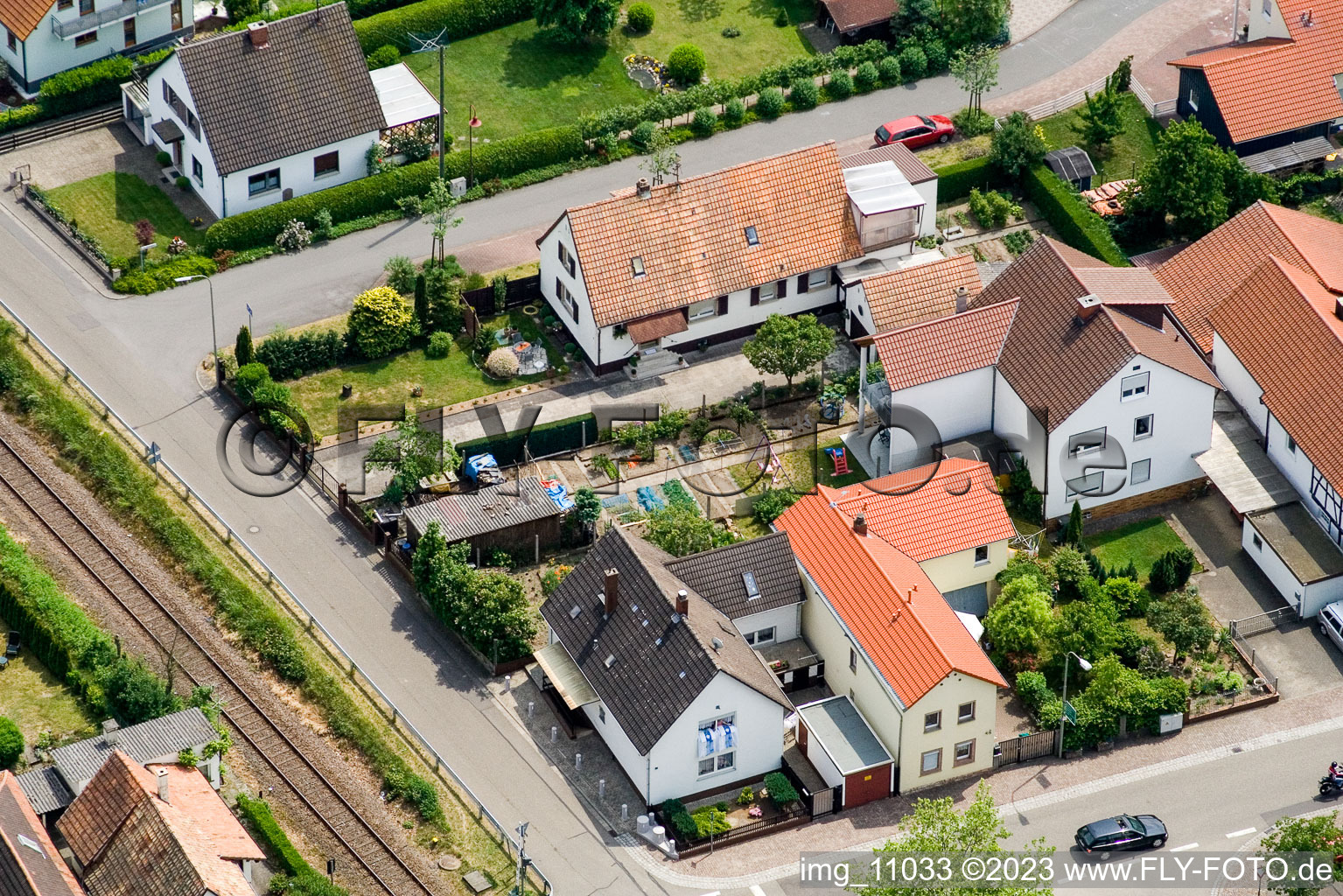 Barbelroth dans le département Rhénanie-Palatinat, Allemagne hors des airs