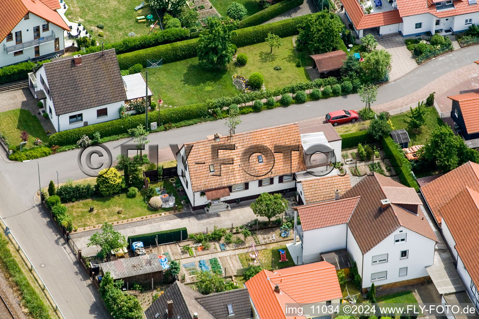 Barbelroth dans le département Rhénanie-Palatinat, Allemagne vue d'en haut