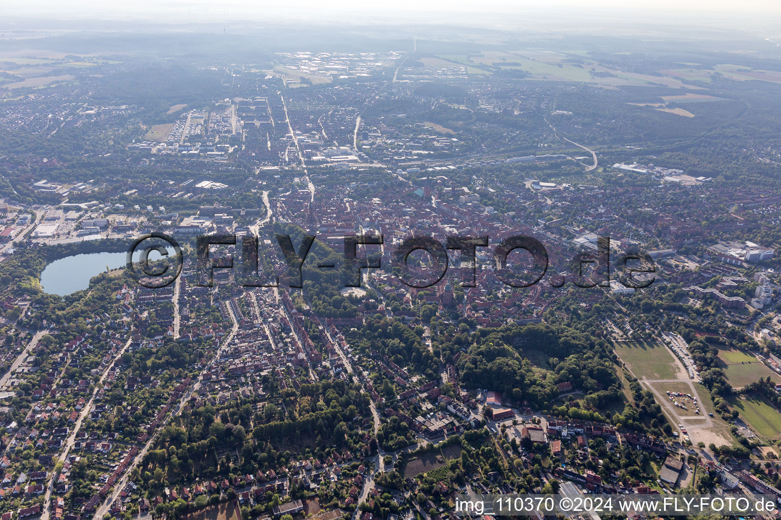 Vue aérienne de Lüneburg dans le département Basse-Saxe, Allemagne