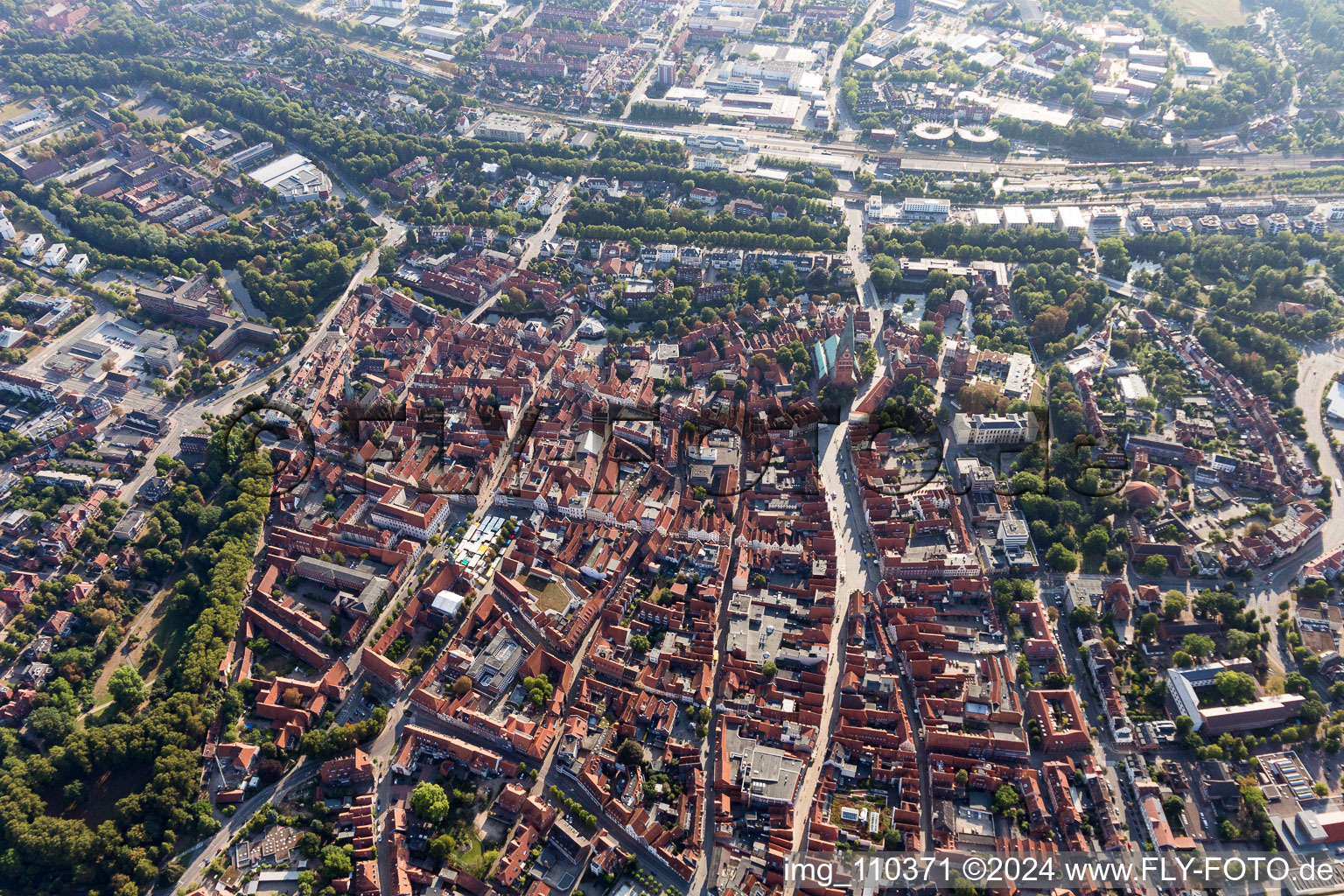 Photographie aérienne de Lüneburg dans le département Basse-Saxe, Allemagne