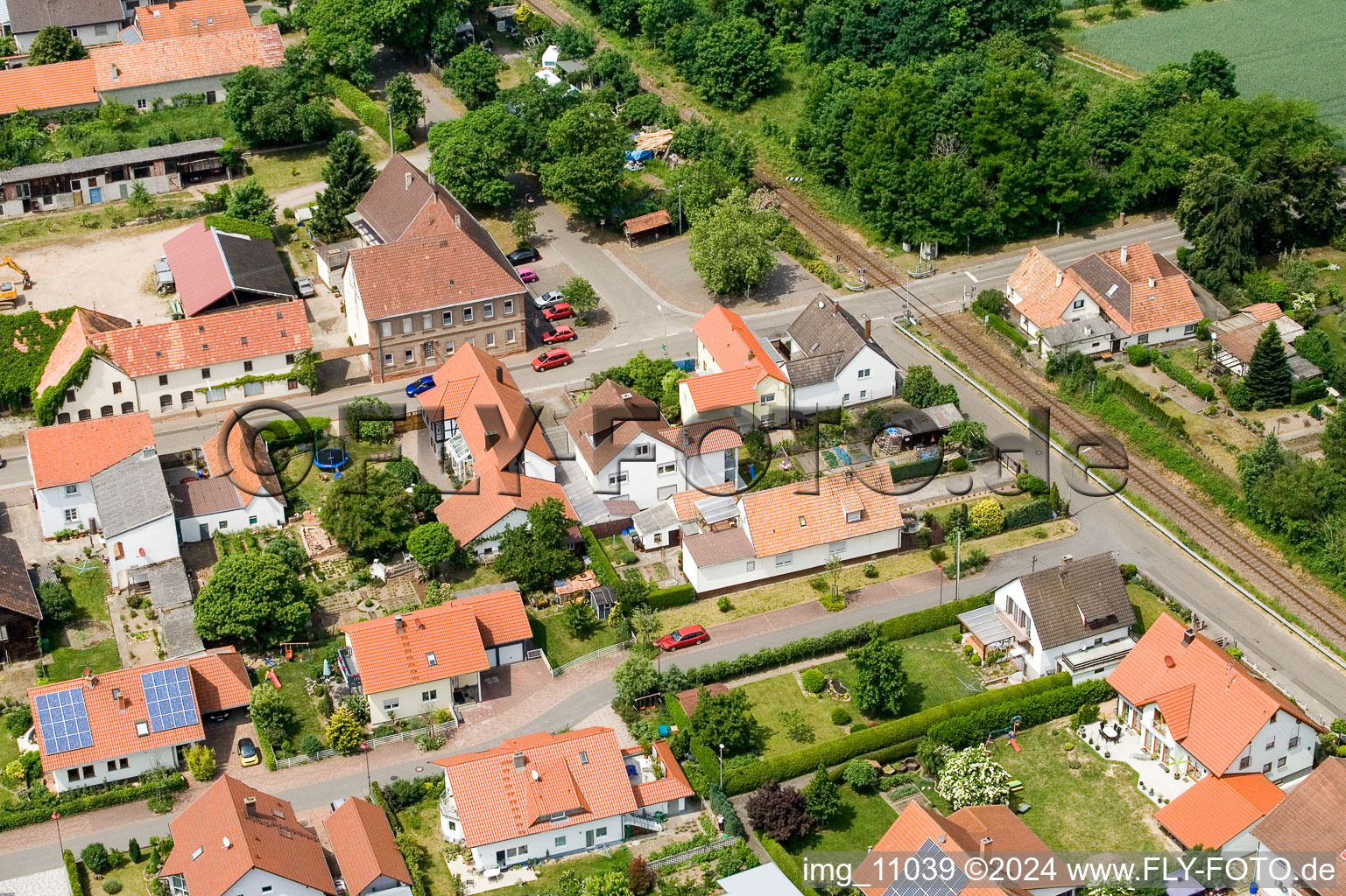 Enregistrement par drone de Barbelroth dans le département Rhénanie-Palatinat, Allemagne