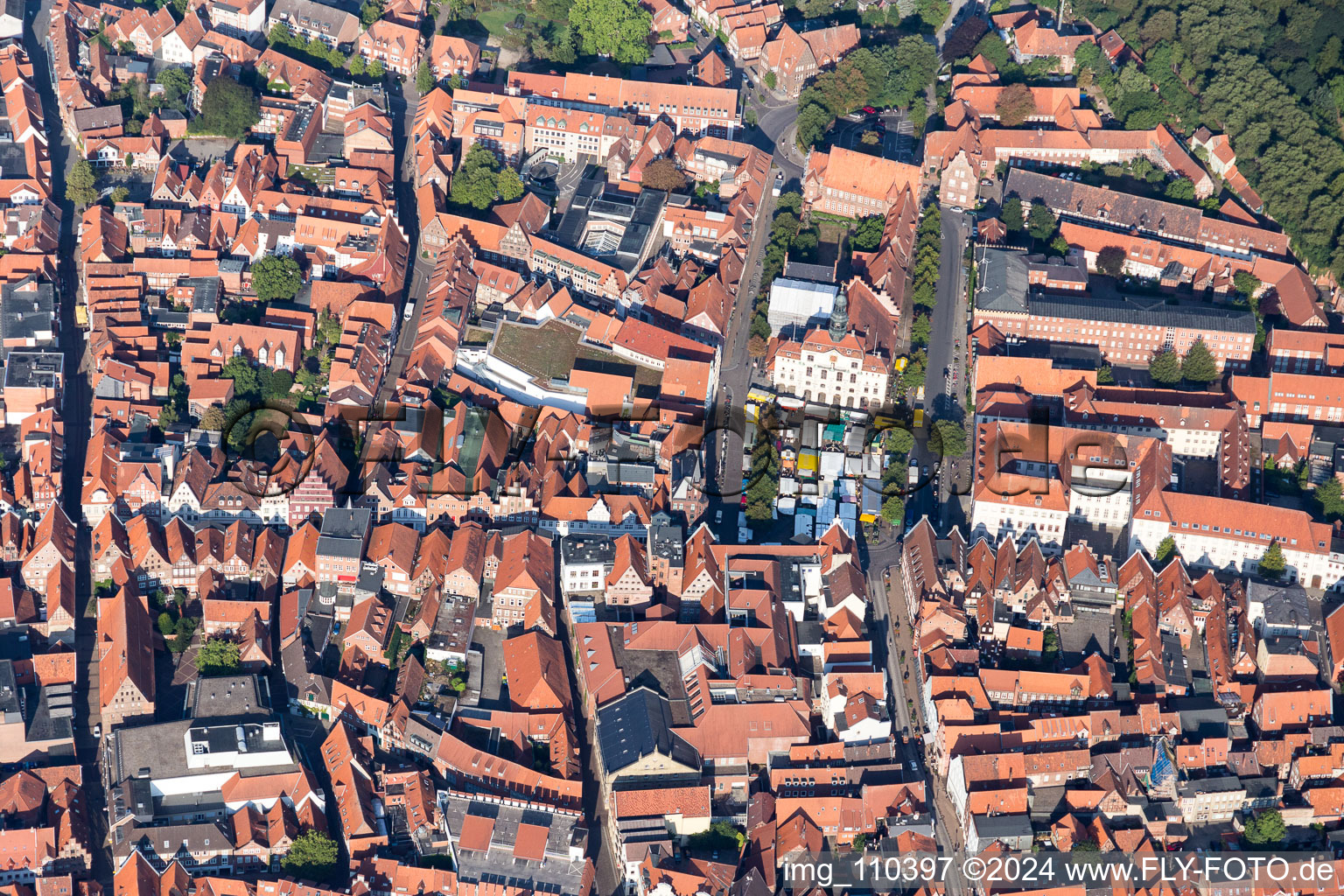 Enregistrement par drone de Lüneburg dans le département Basse-Saxe, Allemagne