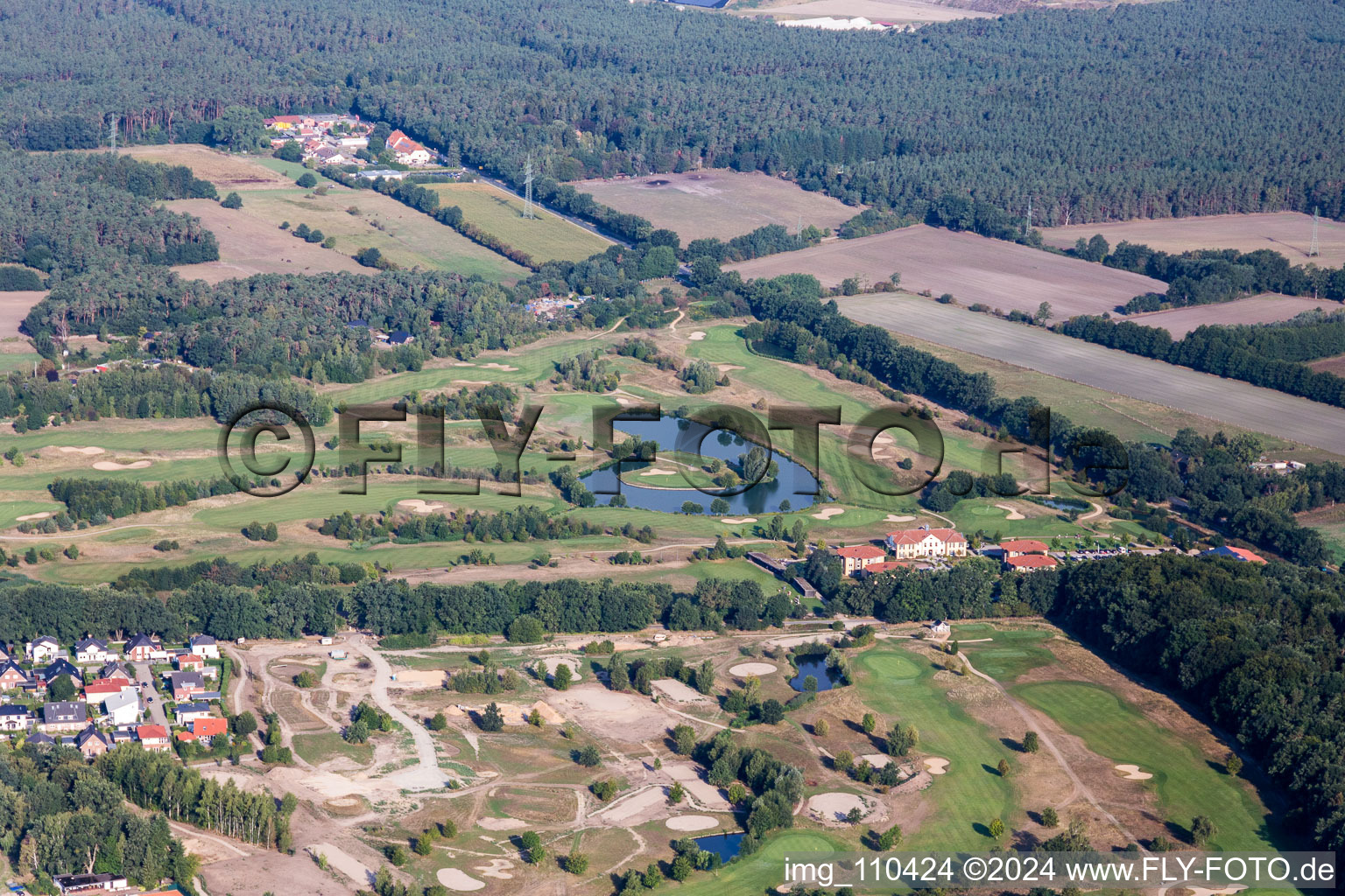 Vue oblique de Terrain du golf Golf Resort Adendorf à Adendorf dans le département Basse-Saxe, Allemagne