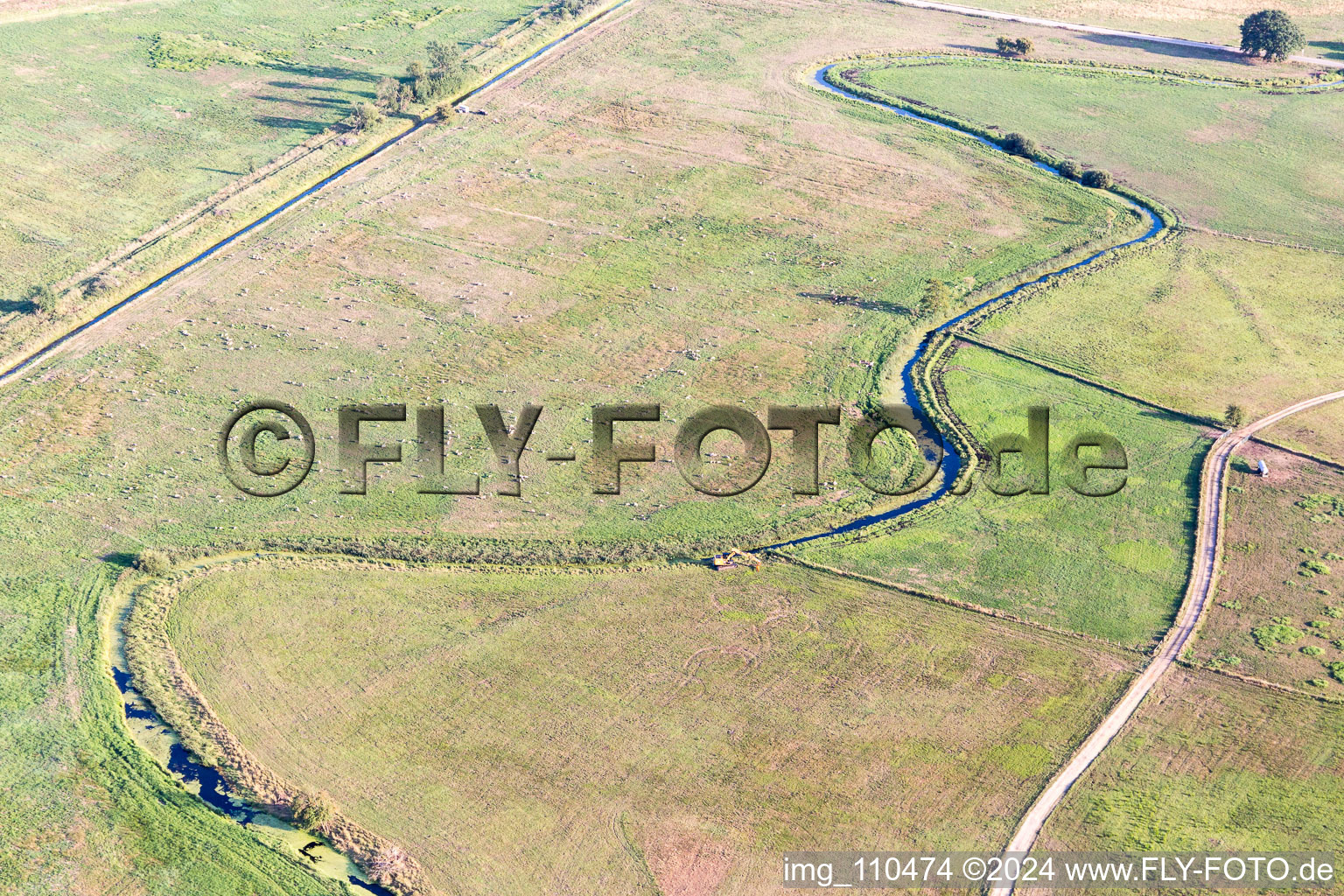 Vue oblique de Dalldorf dans le département Schleswig-Holstein, Allemagne