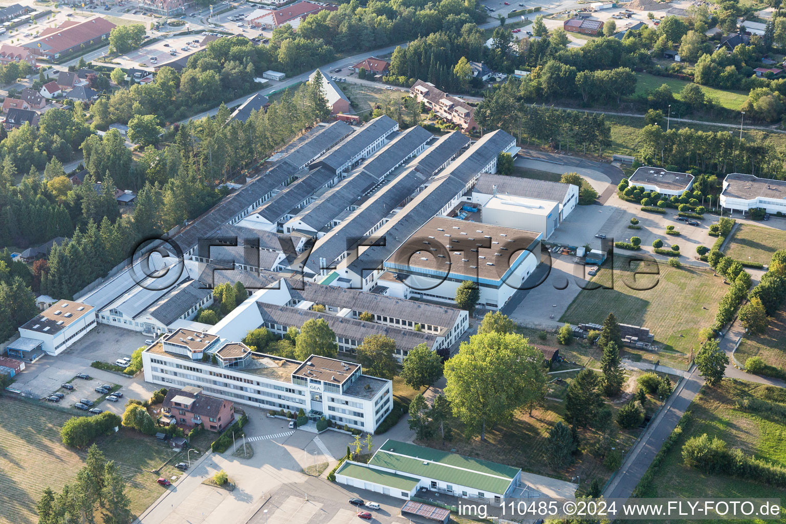 Vue aérienne de Büchen dans le département Schleswig-Holstein, Allemagne