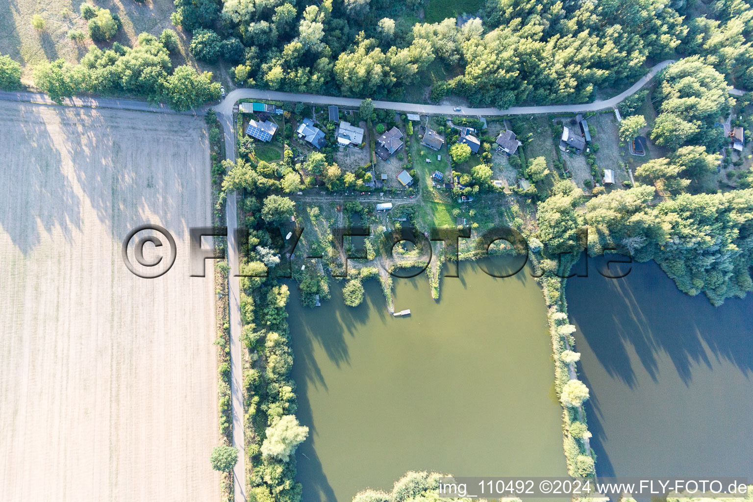 Vue aérienne de Fitzen dans le département Schleswig-Holstein, Allemagne